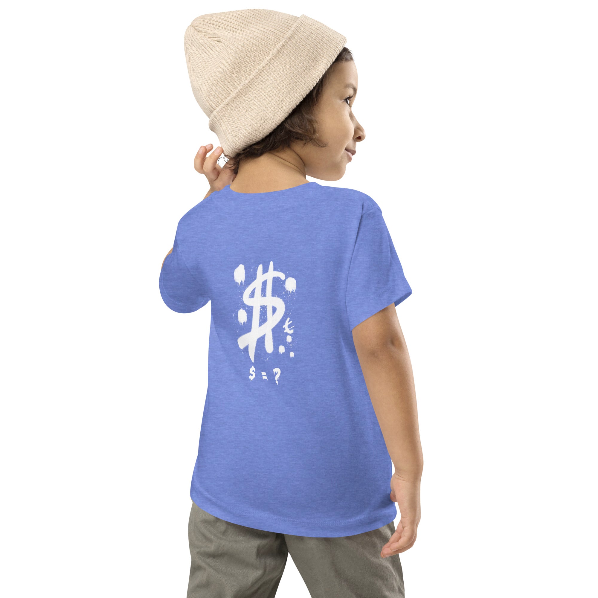 $ = ? - Toddler Short Sleeve Tee (back print)