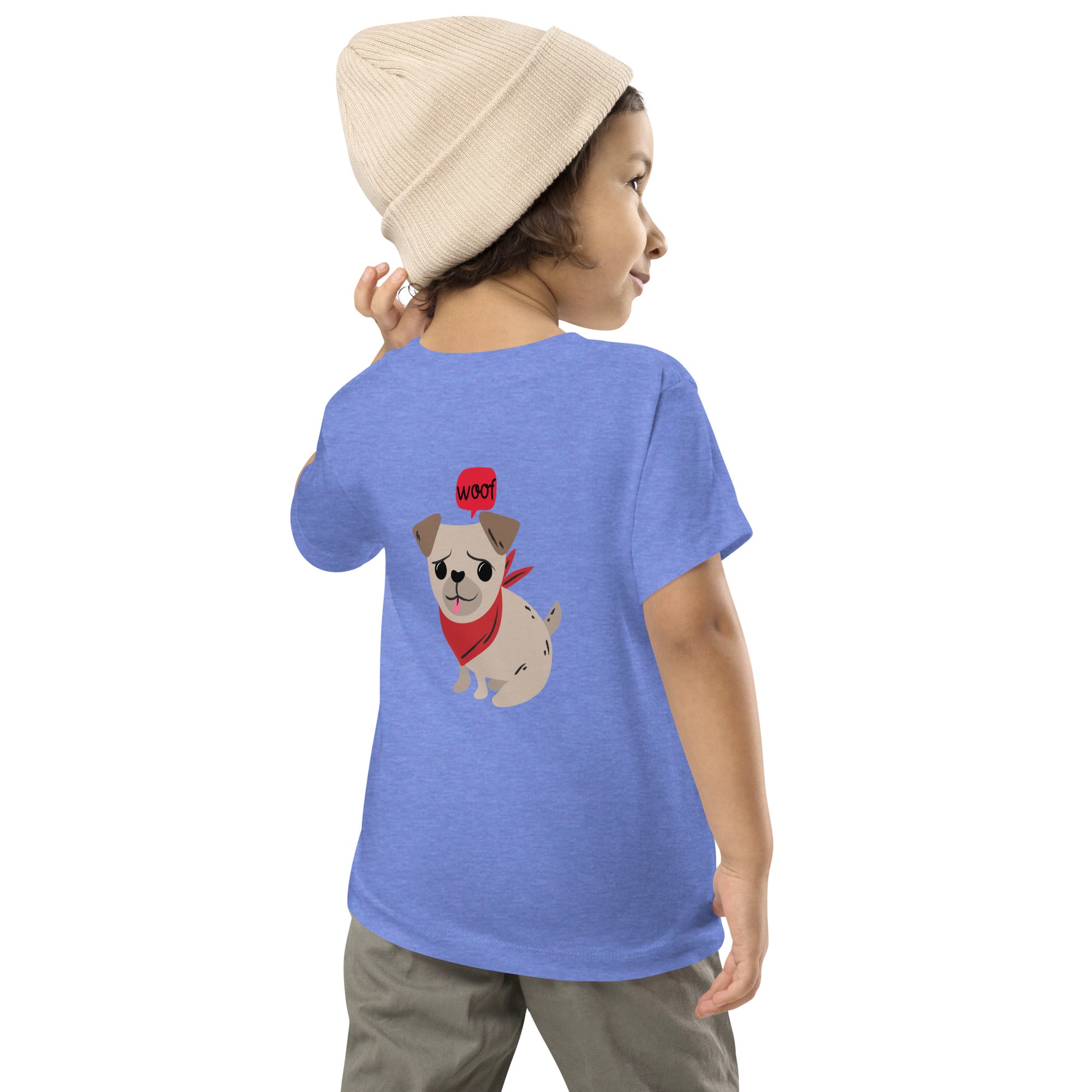 Woof V2 - Toddler Short Sleeve Tee (back print)