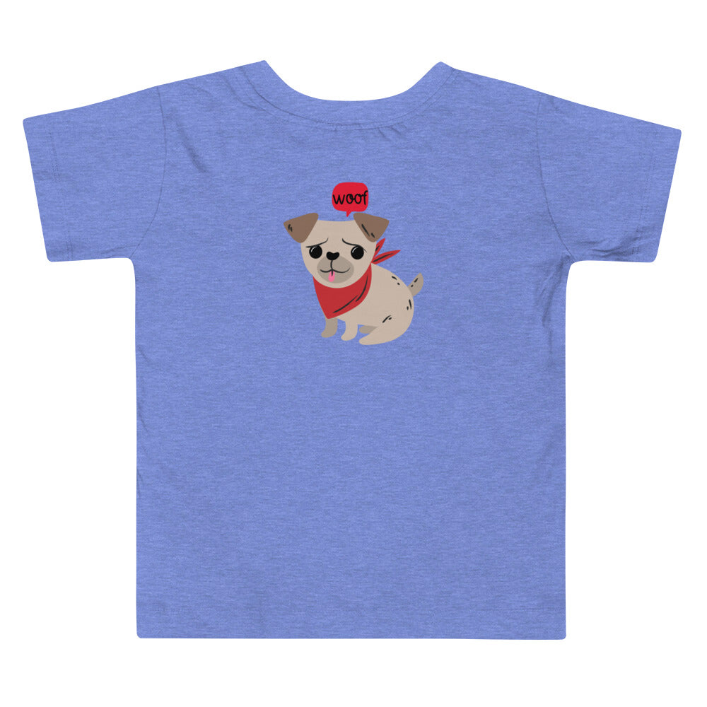 Woof V2 - Toddler Short Sleeve Tee (back print)