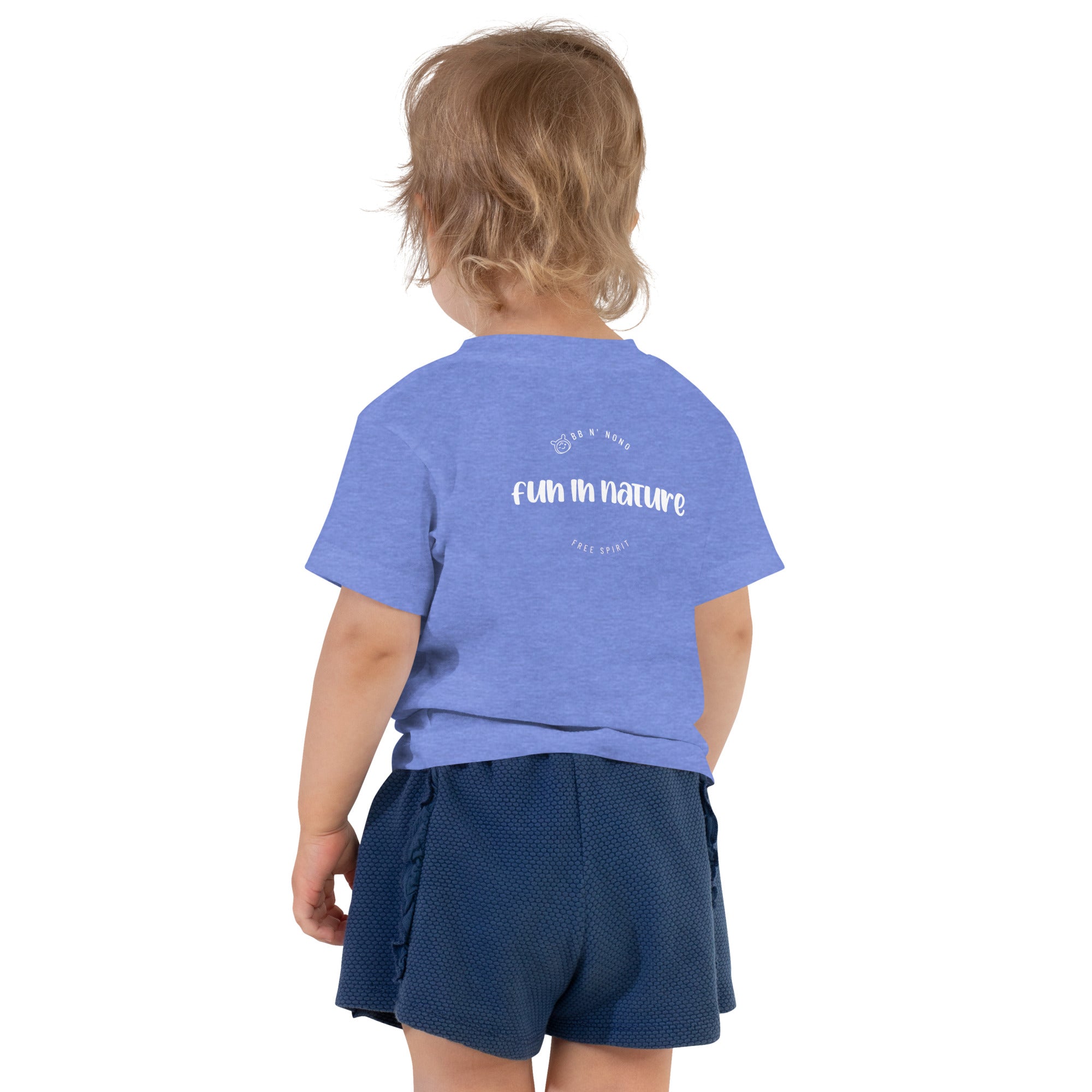 Fun in nature with logo - Toddler Short Sleeve Tee (back print)