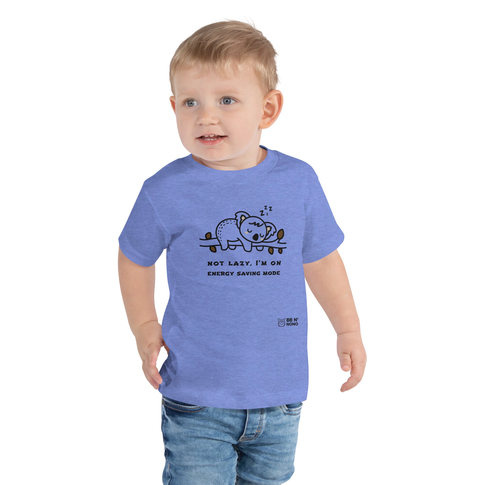 Not lazy, I'm on energy saving mode - Toddler Short Sleeve Tee