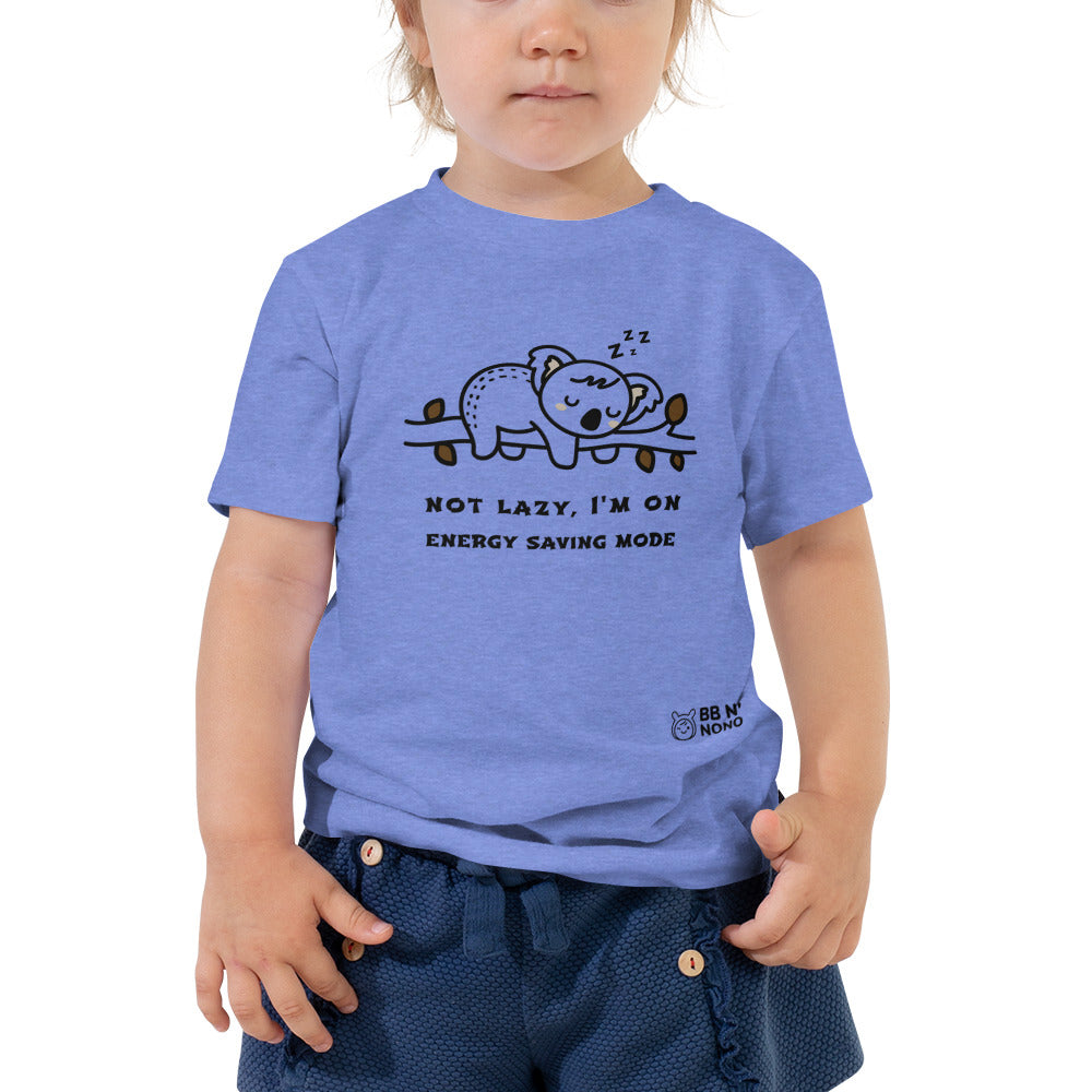 Not lazy, I'm on energy saving mode - Toddler Short Sleeve Tee