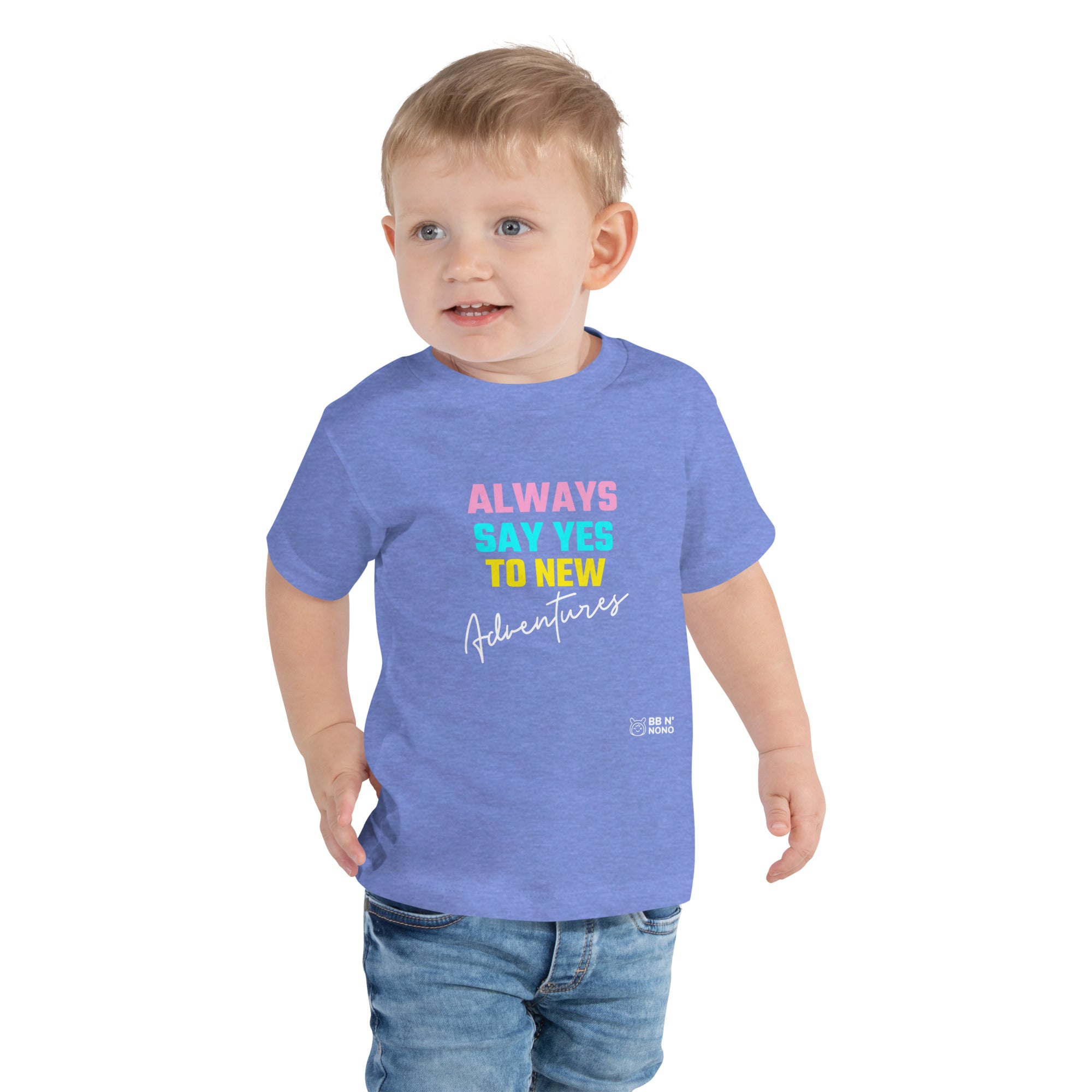 Always say yes to new, adventurer - Toddler Short Sleeve Tee