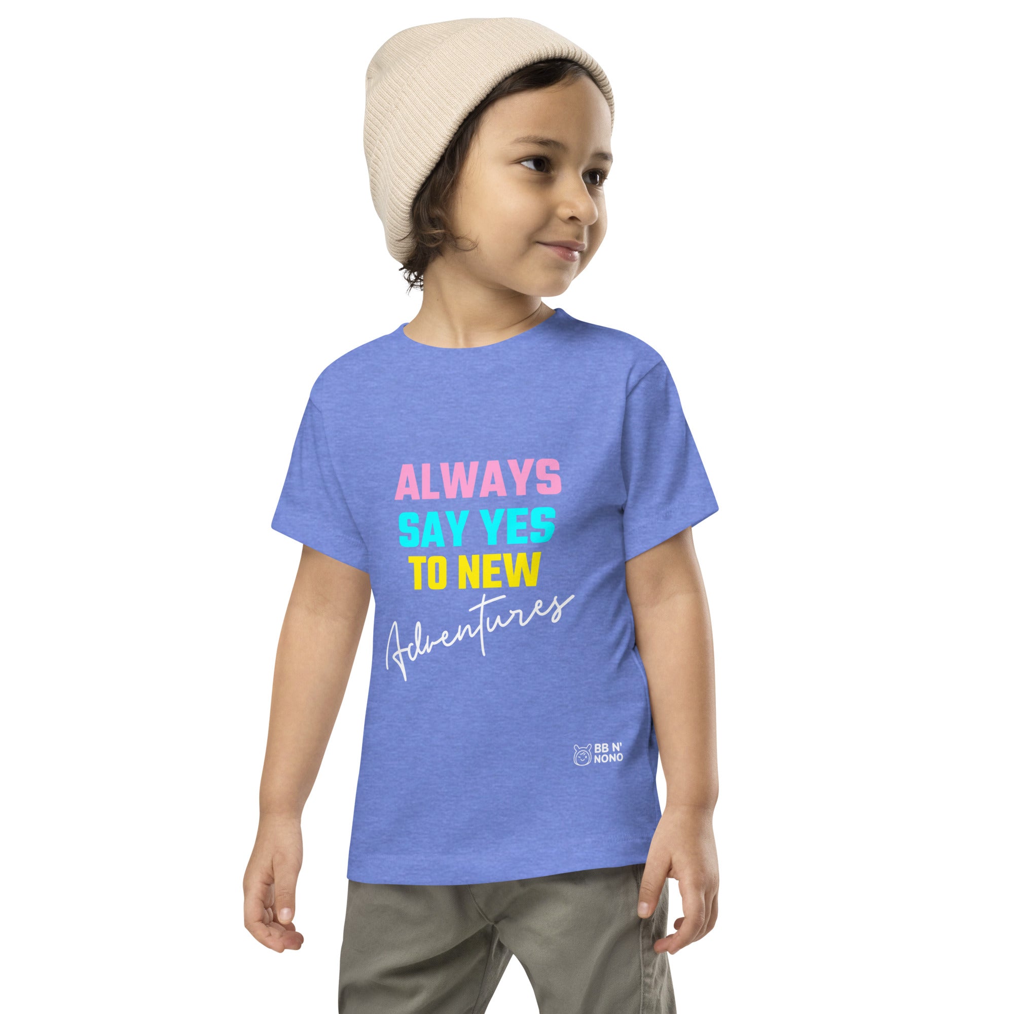 Always say yes to new, adventurer - Toddler Short Sleeve Tee