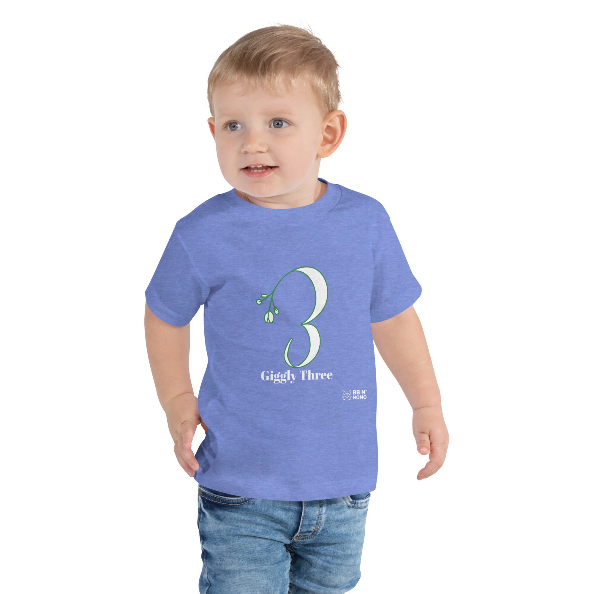 Giggly Three - Toddler Short Sleeve Tee