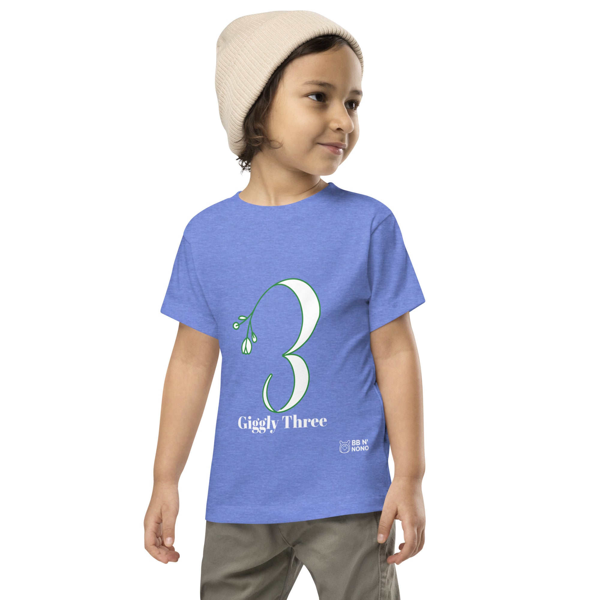 Giggly Three - Toddler Short Sleeve Tee