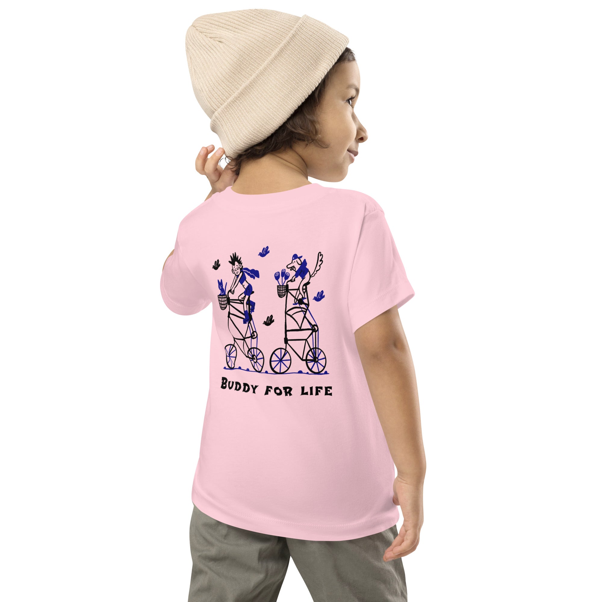 Buddy for life - Toddler Short Sleeve Tee (back print)