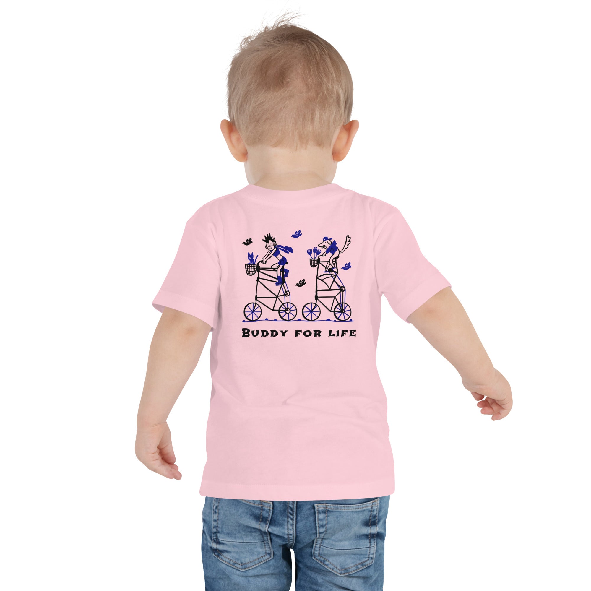 Buddy for life - Toddler Short Sleeve Tee (back print)