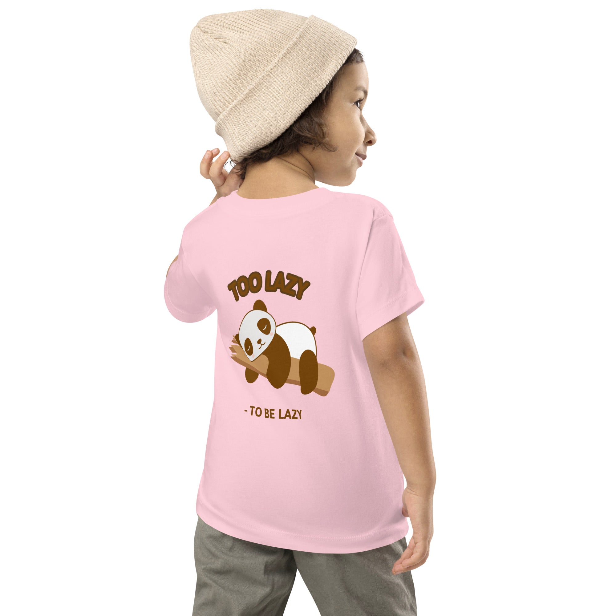 Too lazy to be lazy - Toddler Short Sleeve Tee (back print)