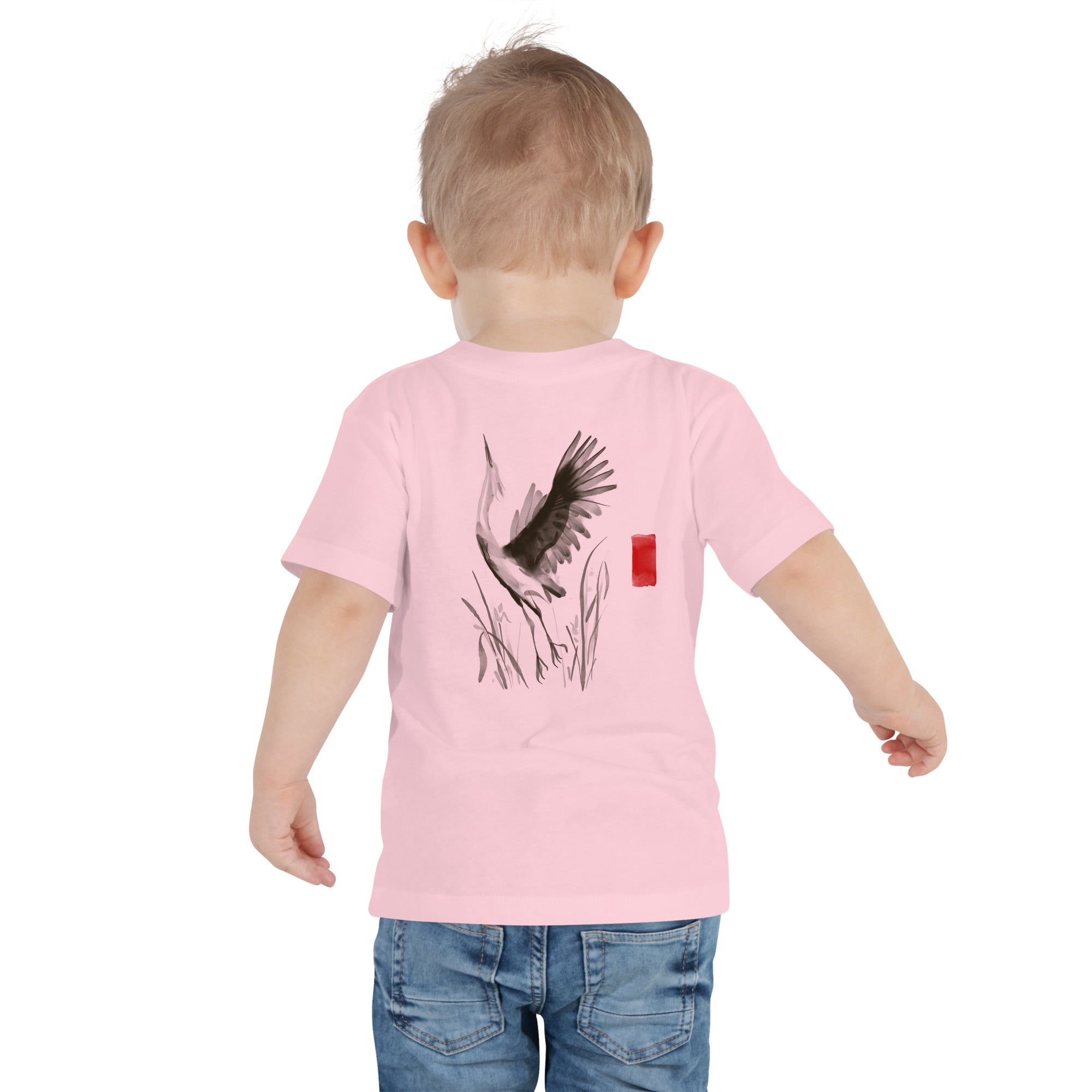 Sumi-e style - Toddler Short Sleeve Tee (back print)