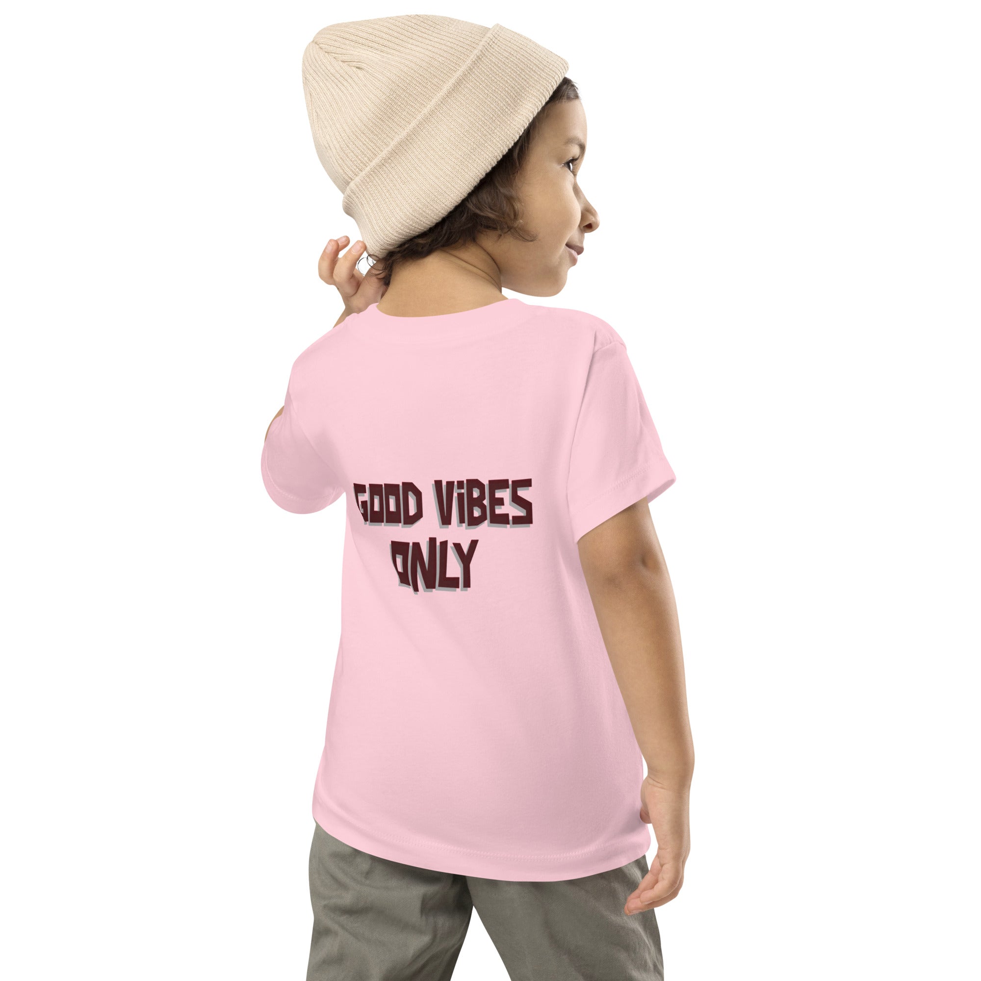 Good vibes only - Toddler Short Sleeve Tee (back print)