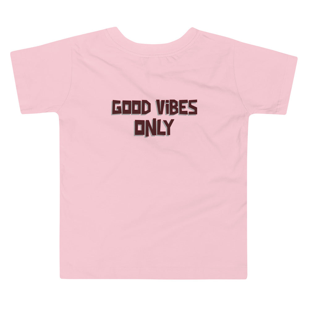 Good vibes only - Toddler Short Sleeve Tee (back print)