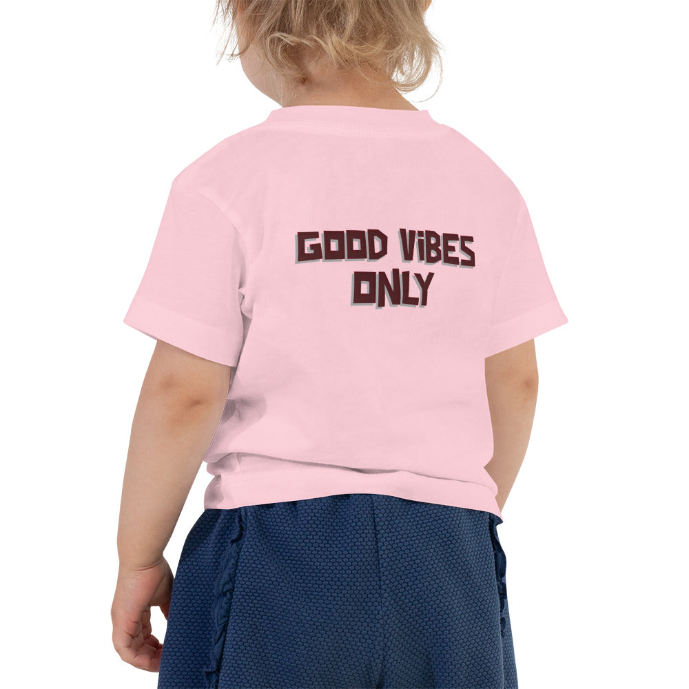 Good vibes only - Toddler Short Sleeve Tee (back print)