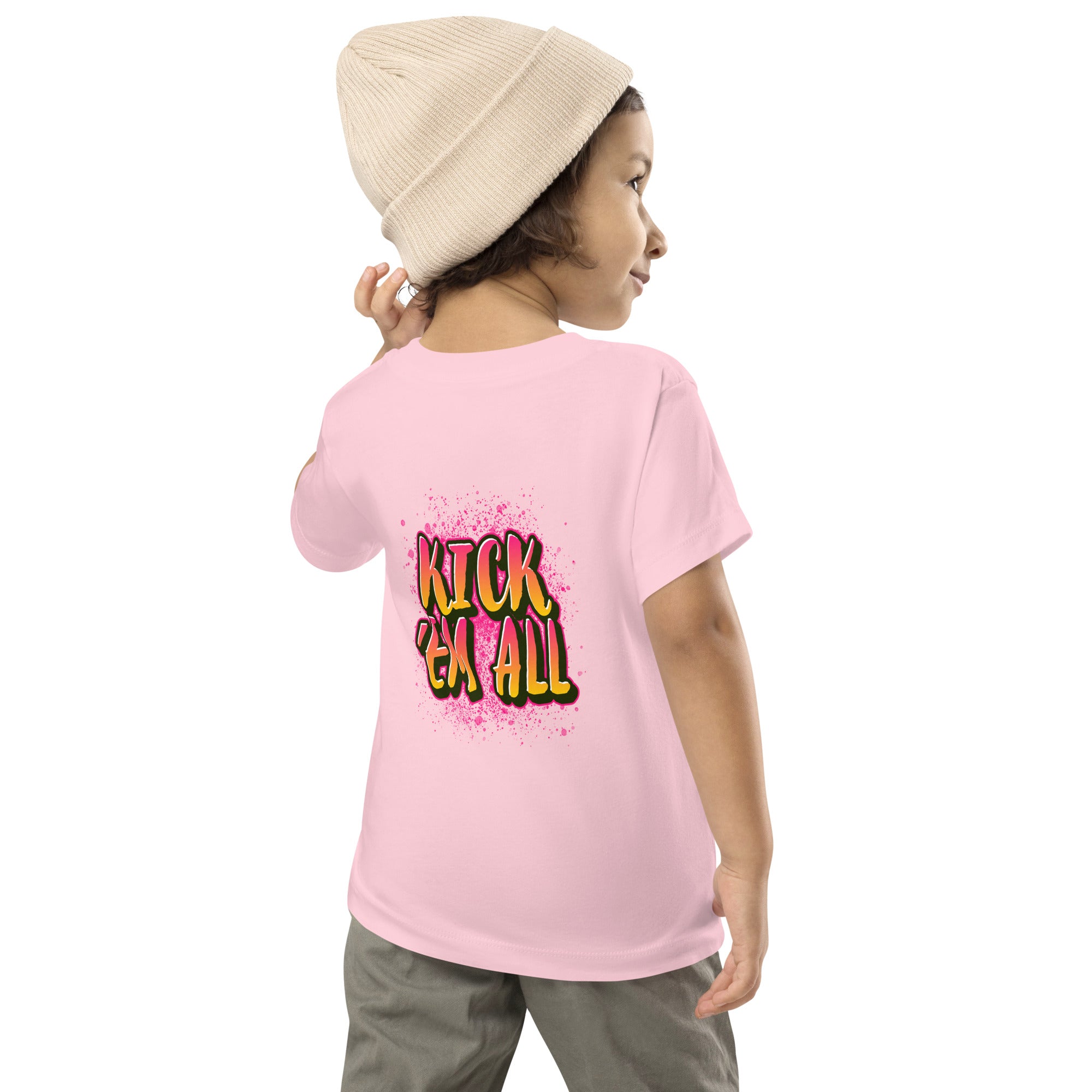 Kick'em all - Toddler Short Sleeve Tee (back print)