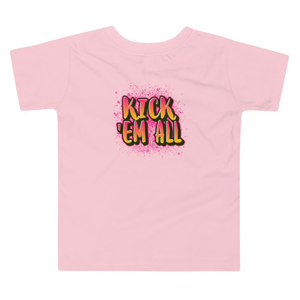 Kick'em all - Toddler Short Sleeve Tee (back print)