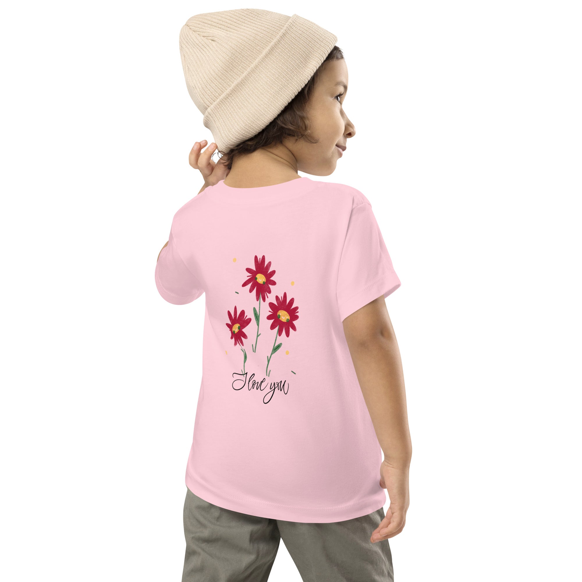 I love You - Toddler Short Sleeve Tee (back print)