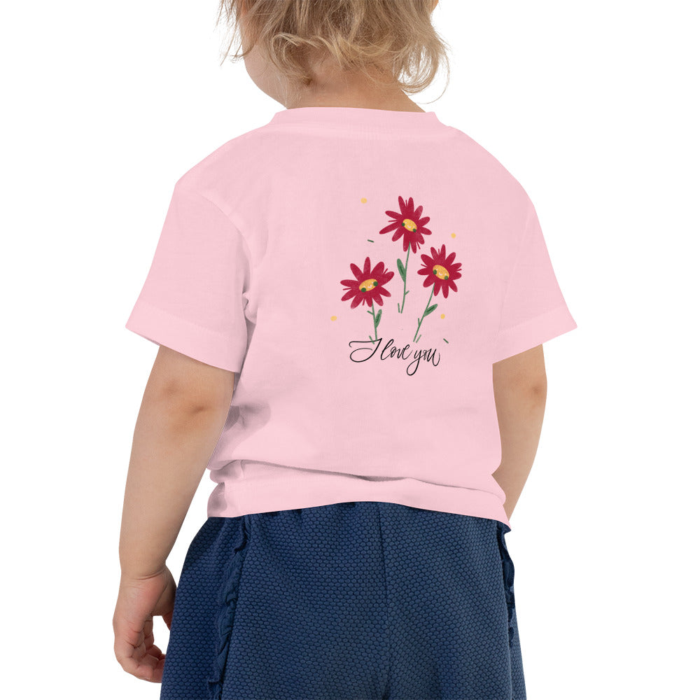 I love You - Toddler Short Sleeve Tee (back print)