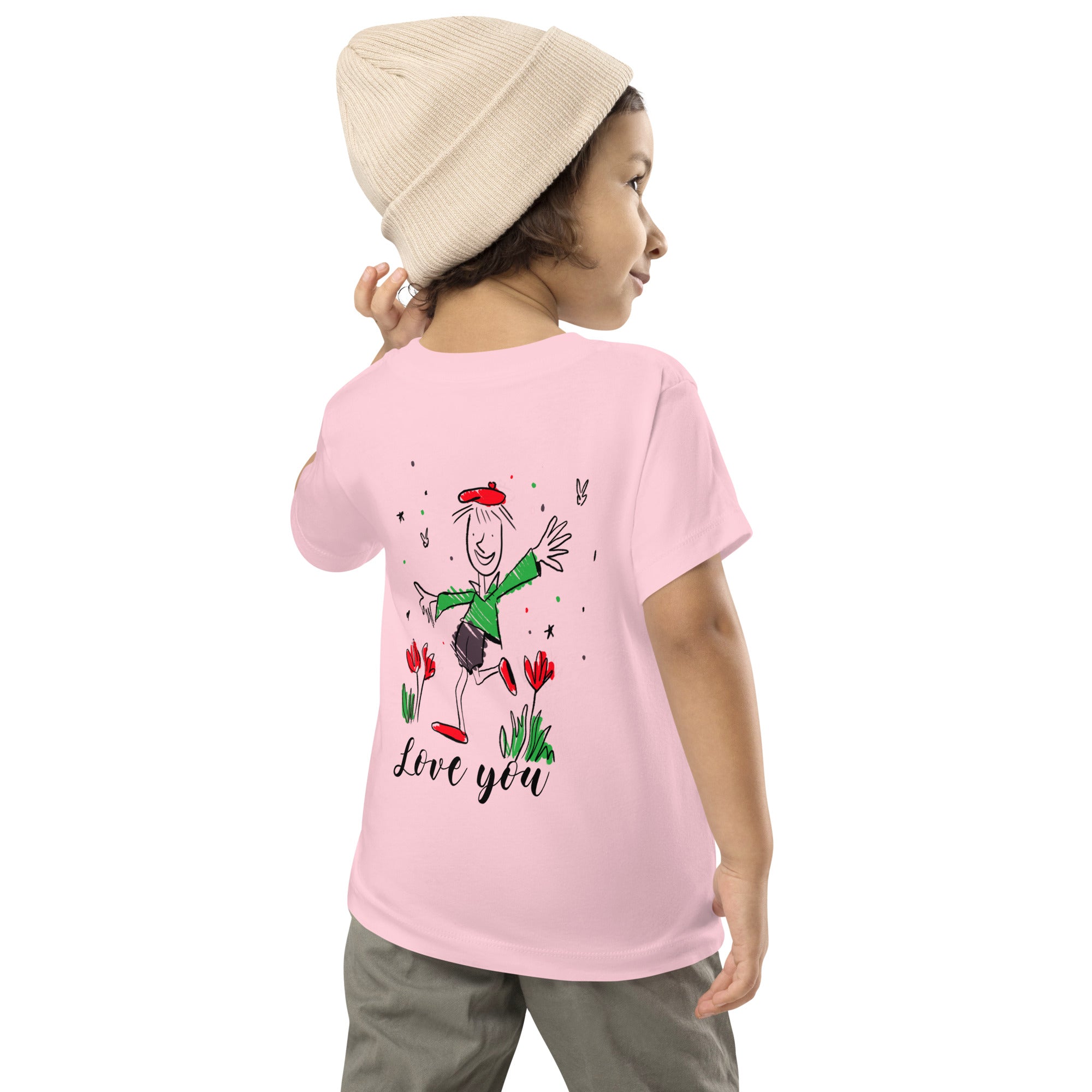 Love you - Toddler Short Sleeve Tee (back print)