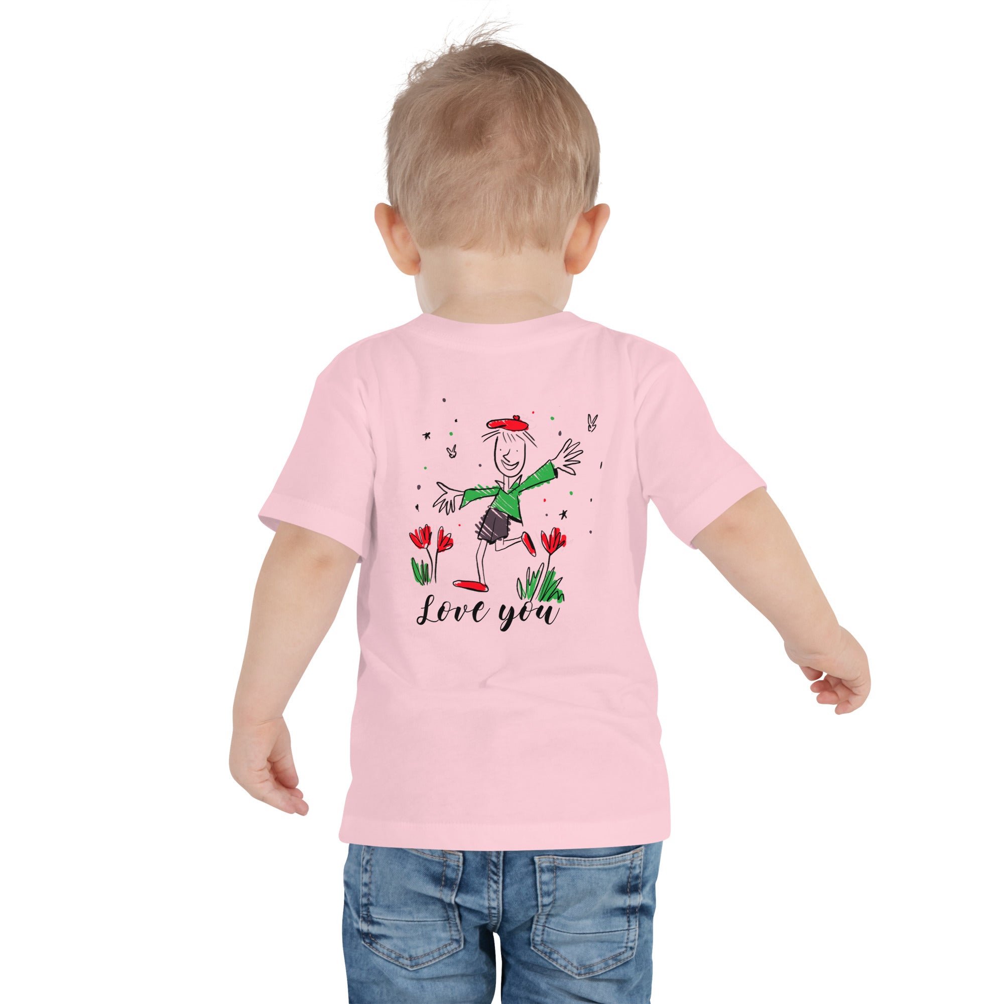 Love you - Toddler Short Sleeve Tee (back print)