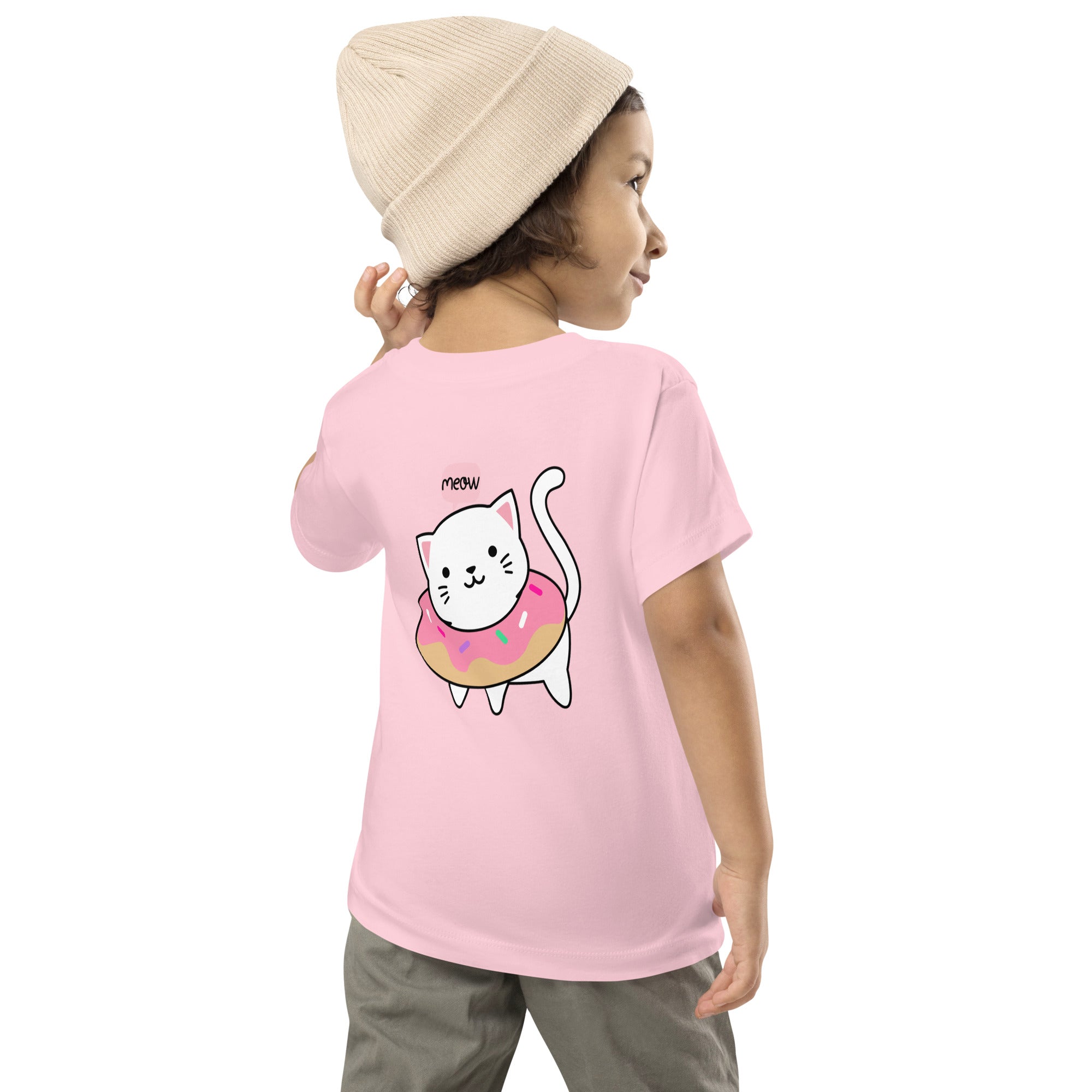 Meow V2 - Toddler Short Sleeve Tee (back print)