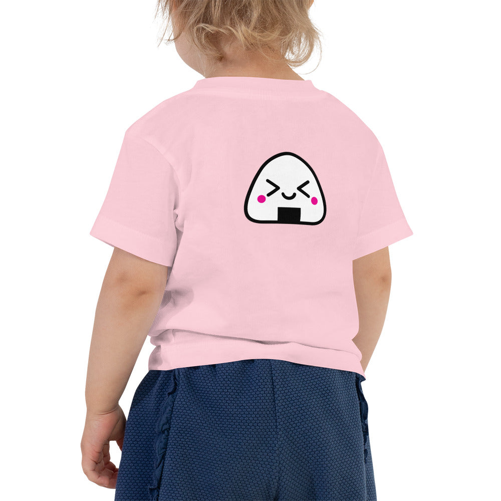 Kawaii Onigiri - Toddler Short Sleeve Tee (back Print)