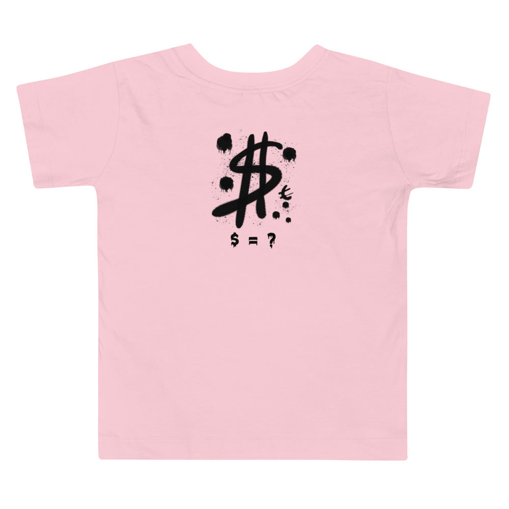 $ = ? - Toddler Short Sleeve Tee (back print)