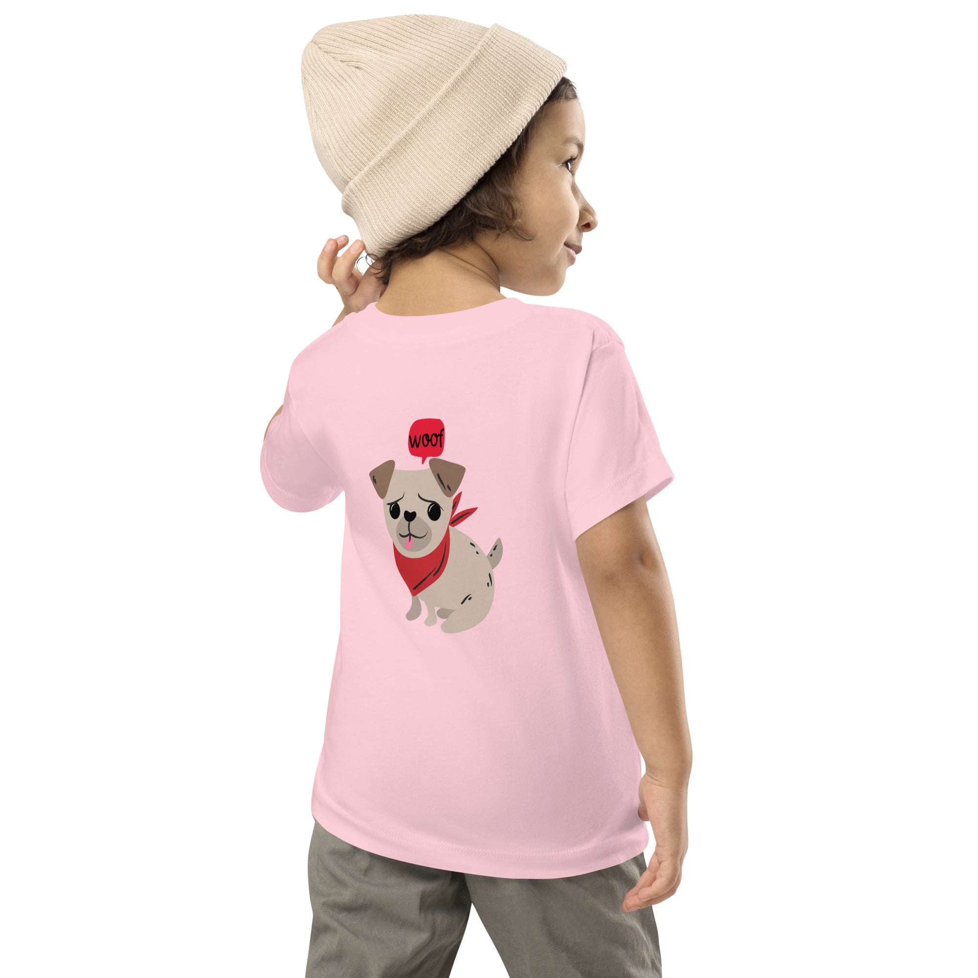 Woof V2 - Toddler Short Sleeve Tee (back print)