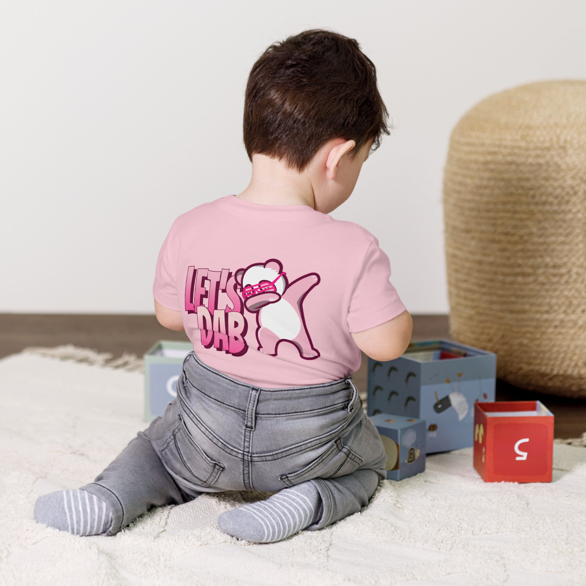 Let's dab - Toddler Short Sleeve Tee (back print)