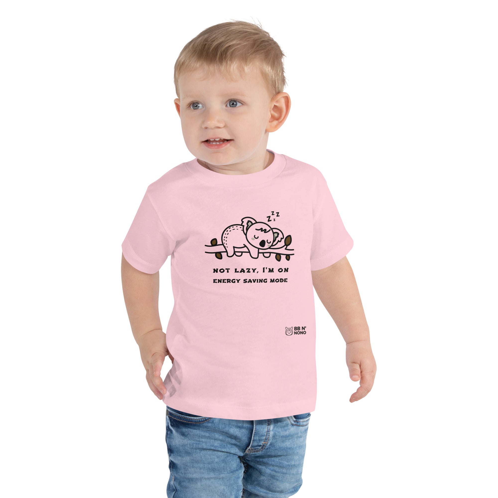 Not lazy, I'm on energy saving mode - Toddler Short Sleeve Tee