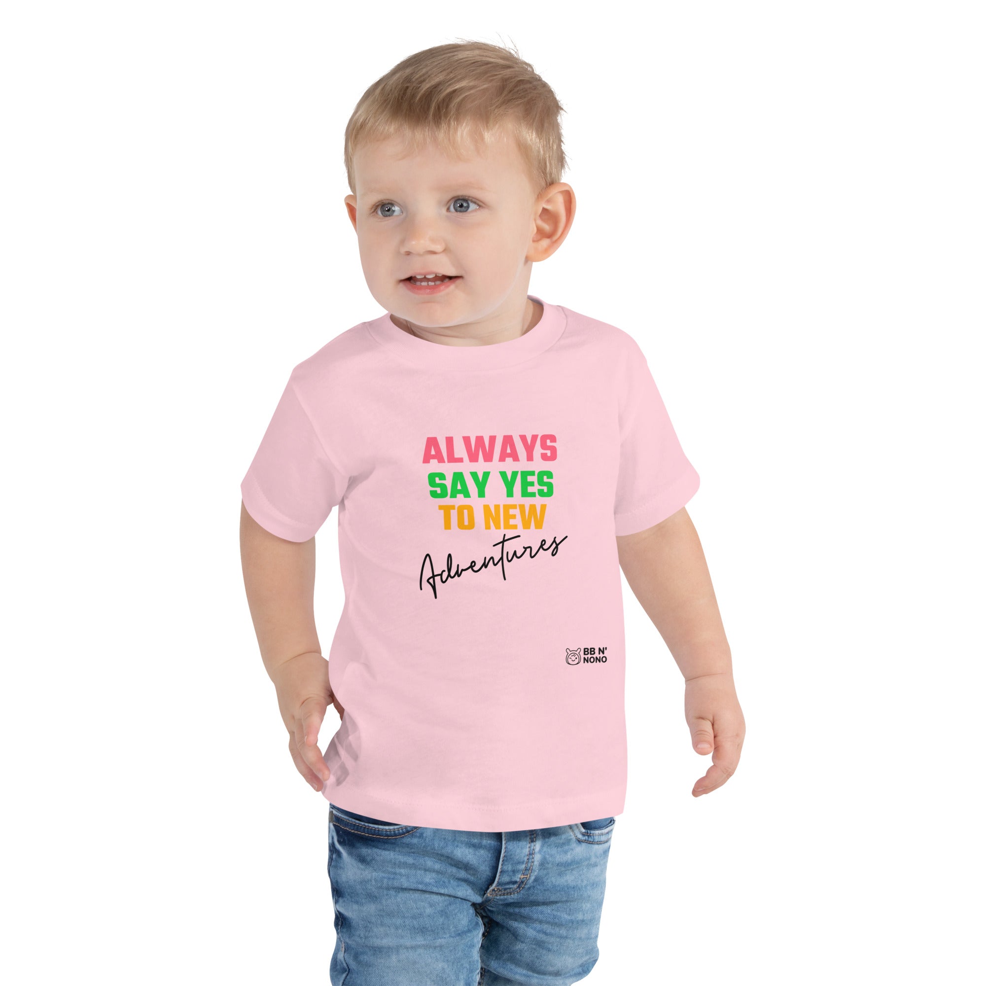 Always say yes to new, adventurer - Toddler Short Sleeve Tee