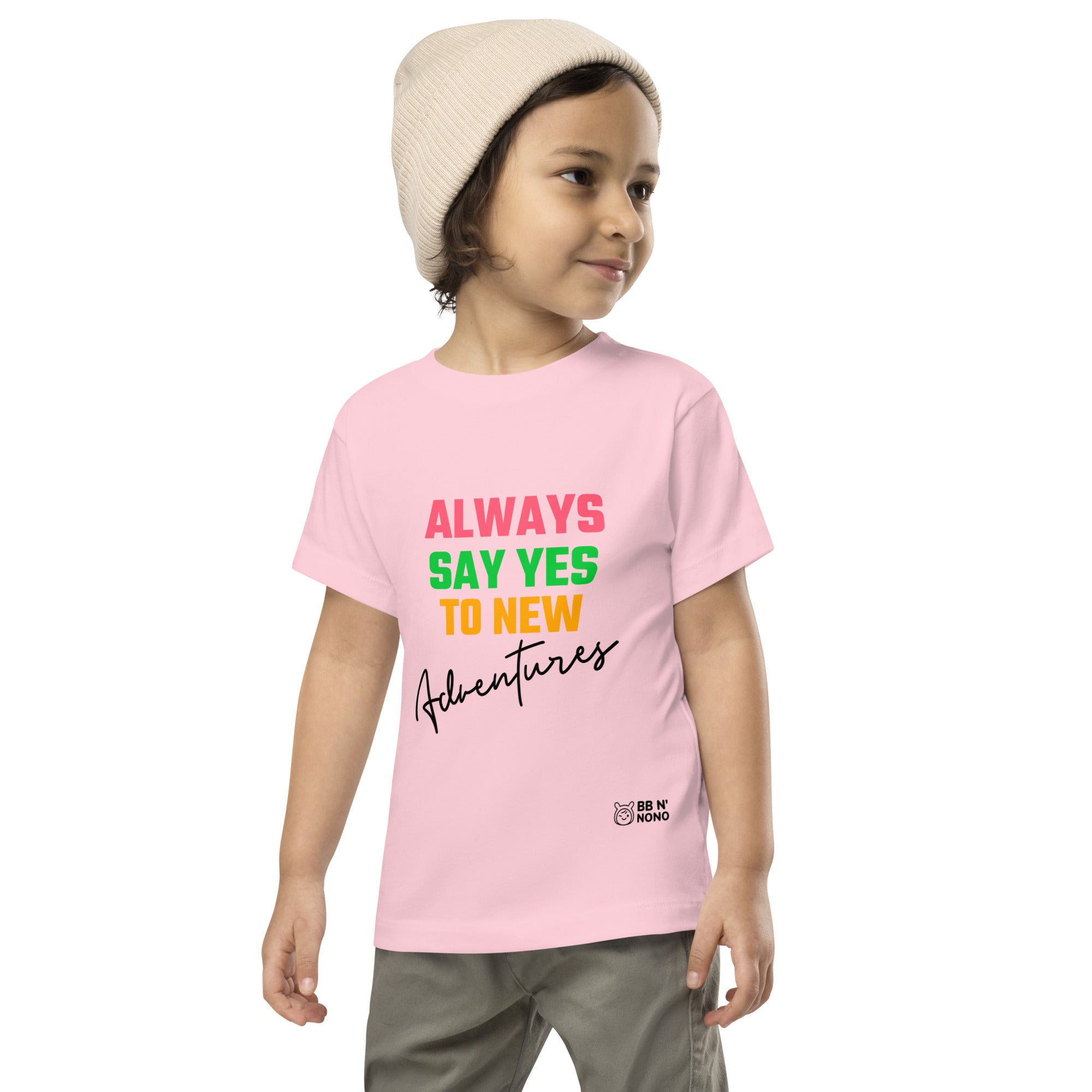 Always say yes to new, adventurer - Toddler Short Sleeve Tee