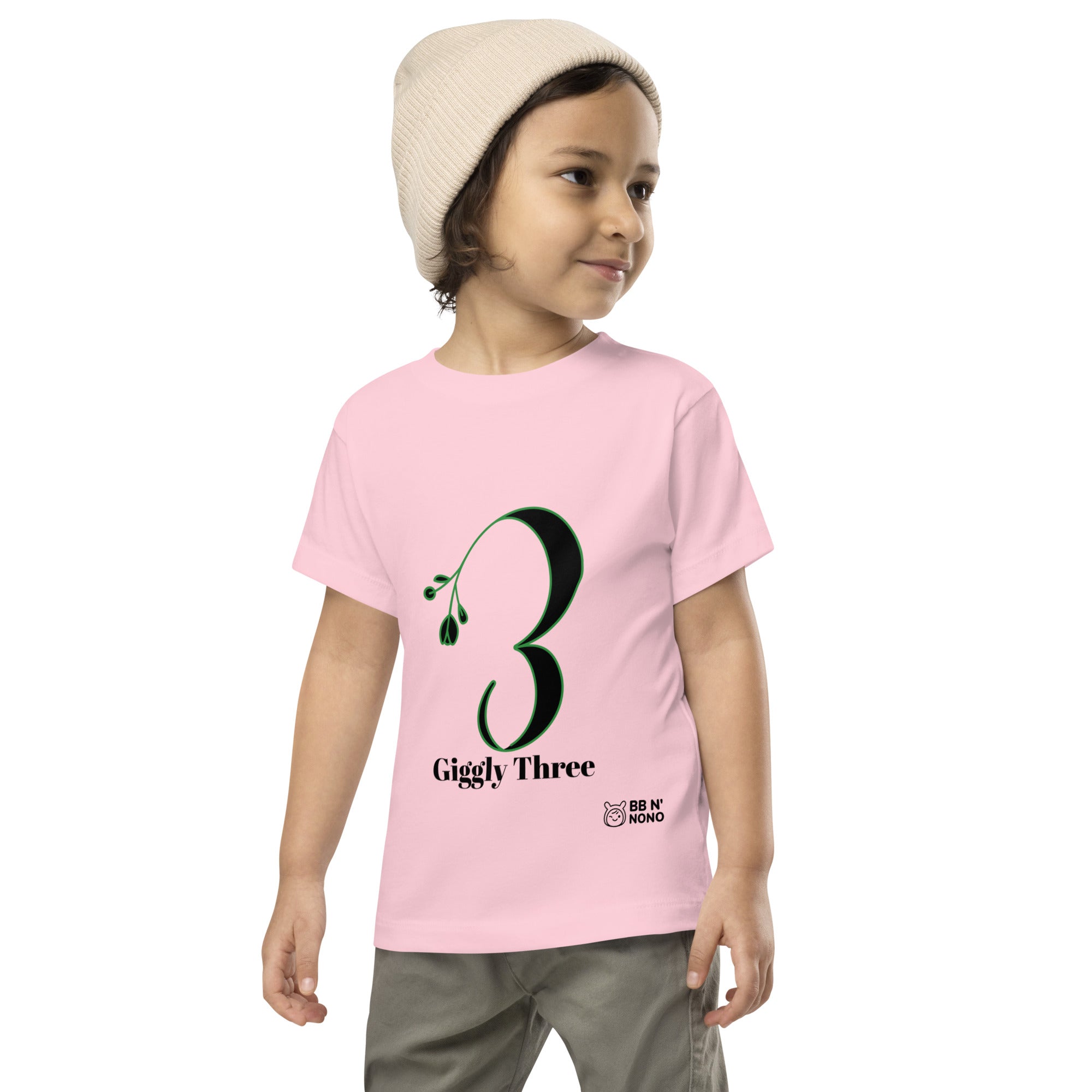 Giggly Three - Toddler Short Sleeve Tee