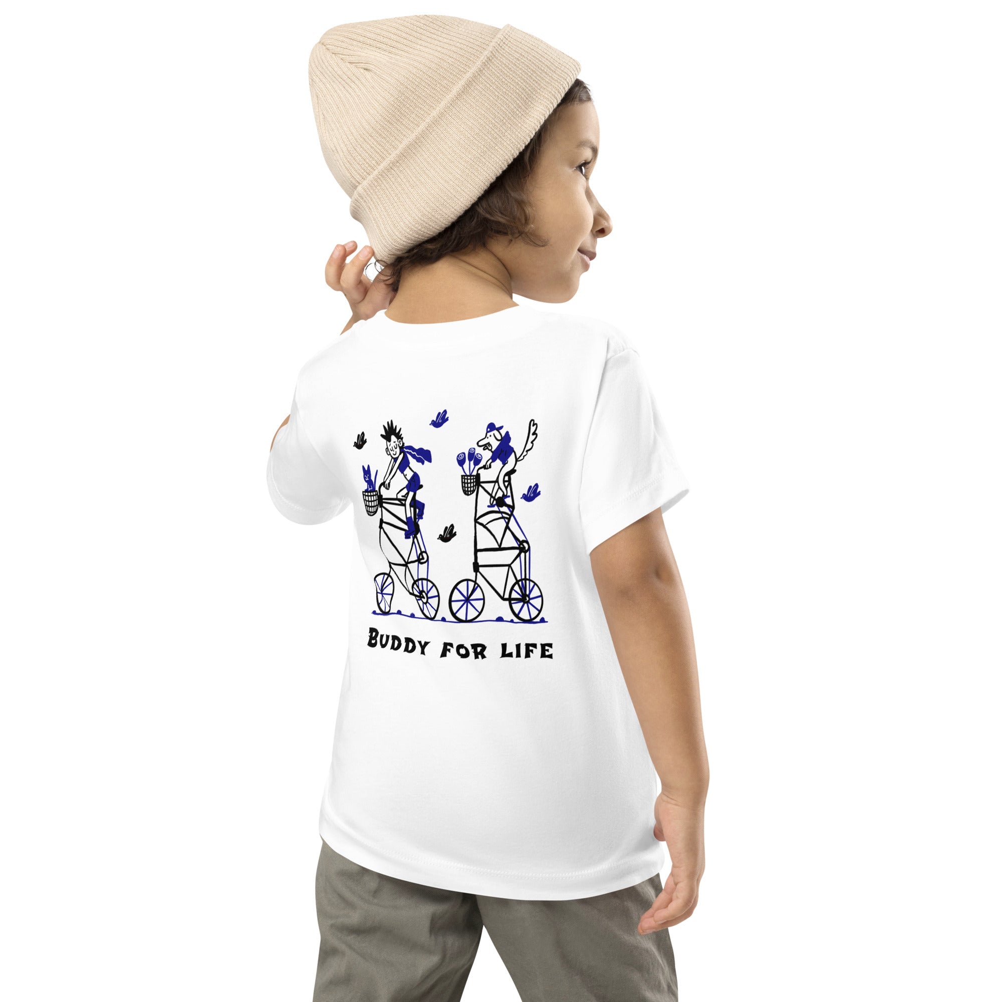 Buddy for life - Toddler Short Sleeve Tee (back print)