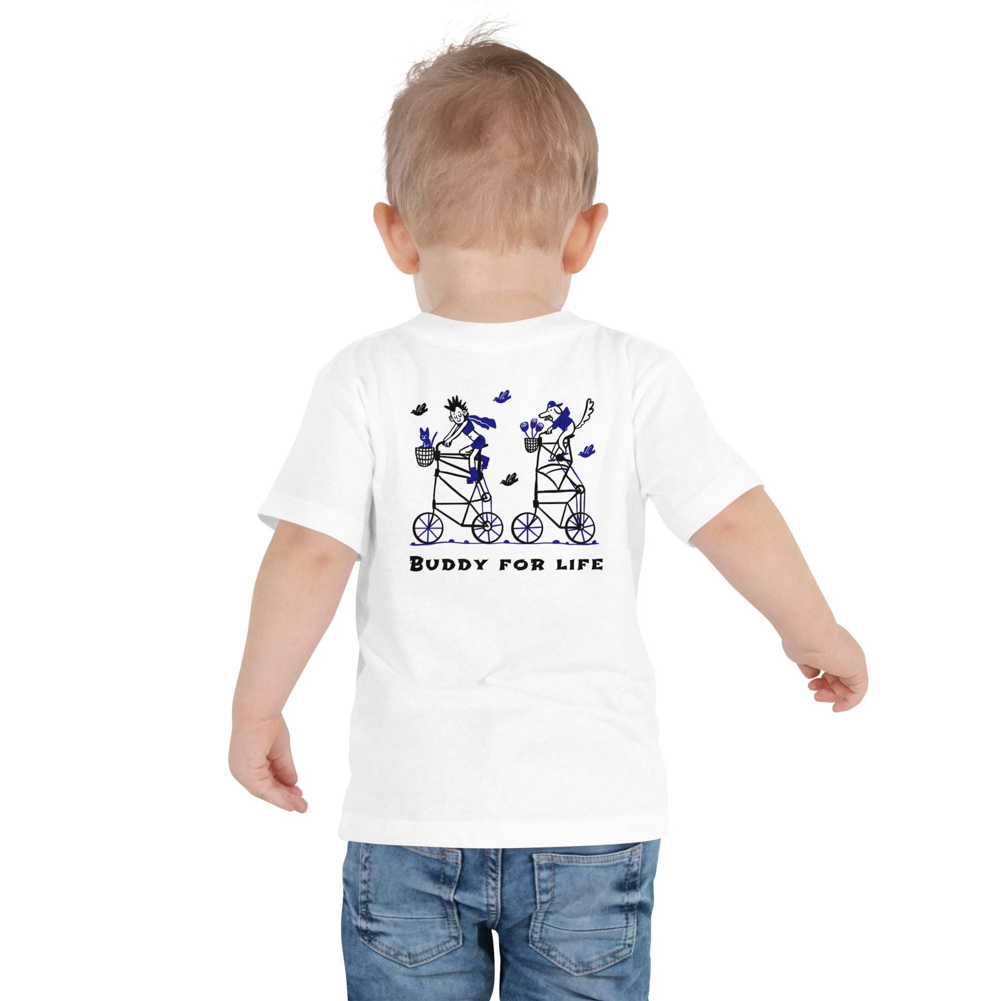 Buddy for life - Toddler Short Sleeve Tee (back print)