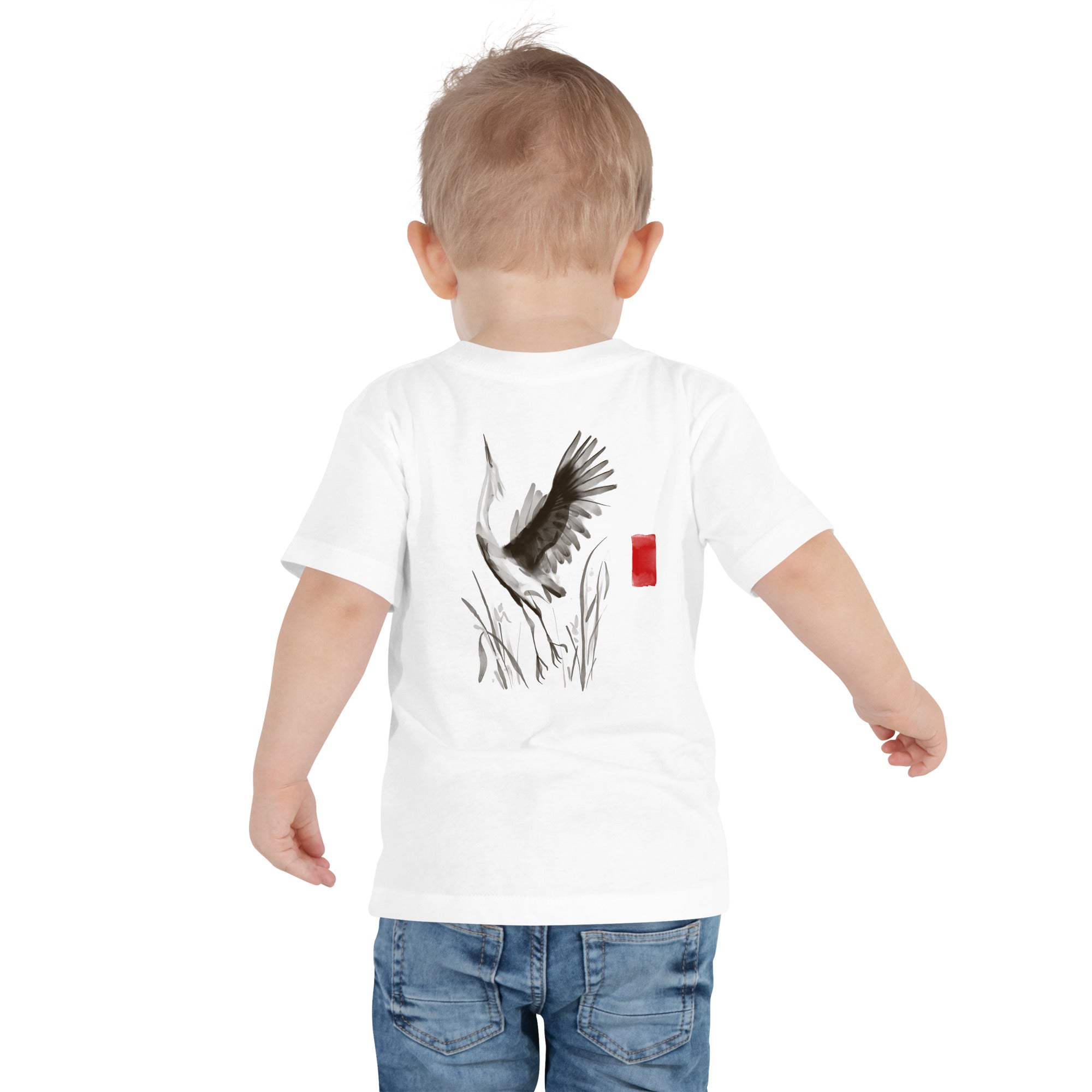 Sumi-e style - Toddler Short Sleeve Tee (back print)