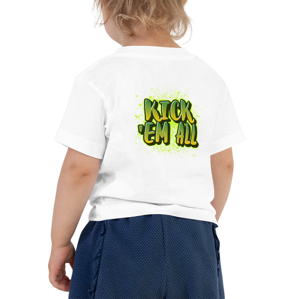 Kick'em all - Toddler Short Sleeve Tee (back print)