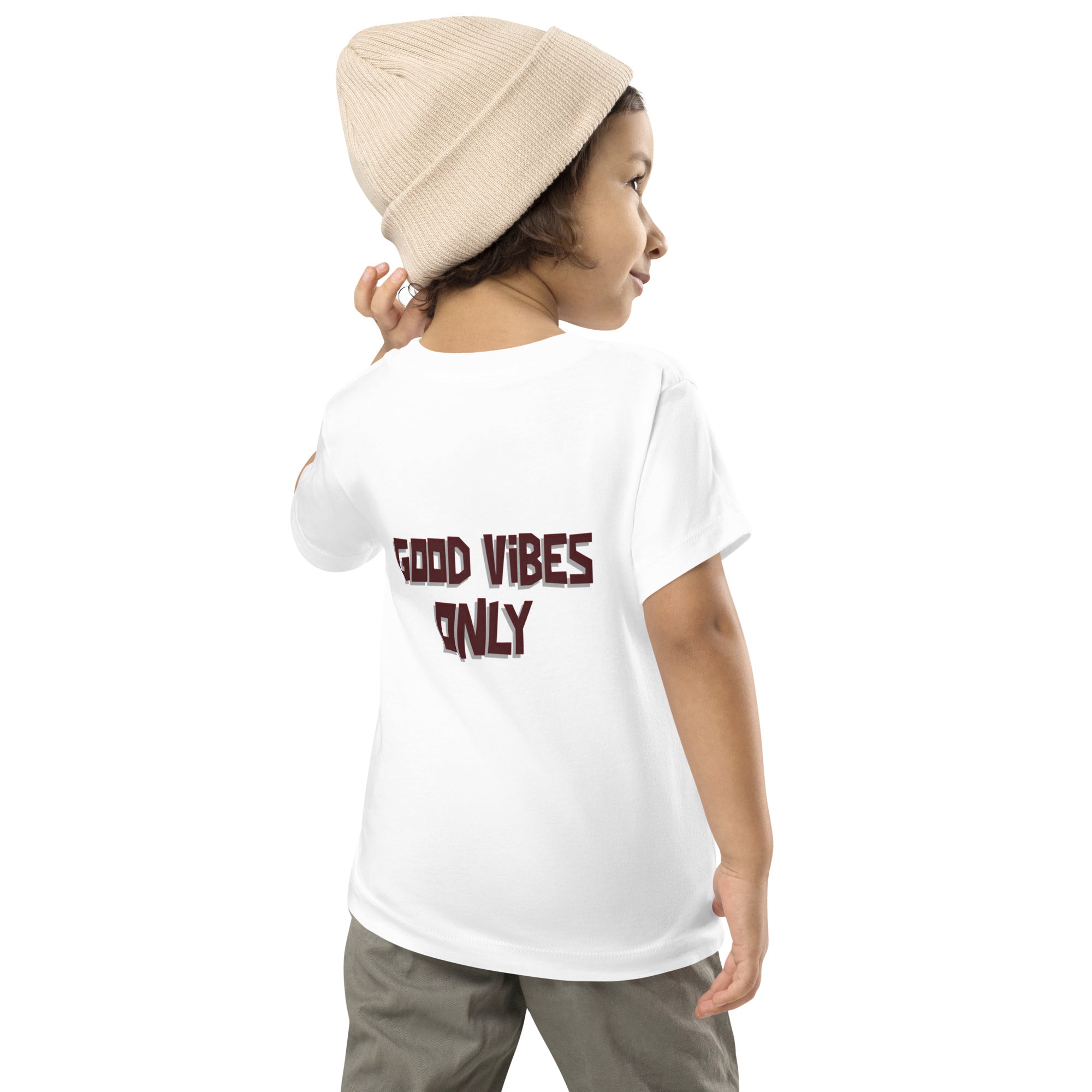 Good vibes only - Toddler Short Sleeve Tee (back print)