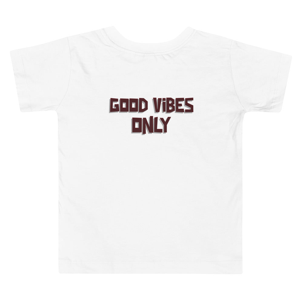 Good vibes only - Toddler Short Sleeve Tee (back print)