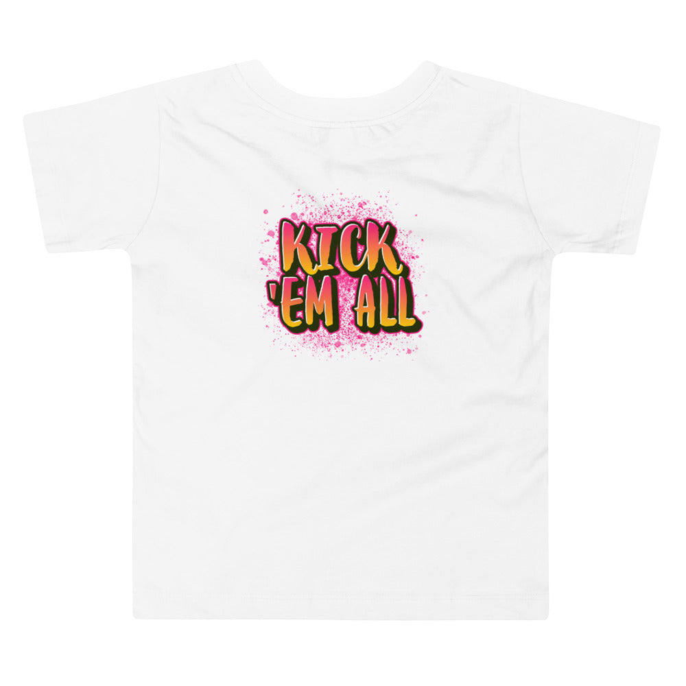 Kick'em all - Toddler Short Sleeve Tee (back print)