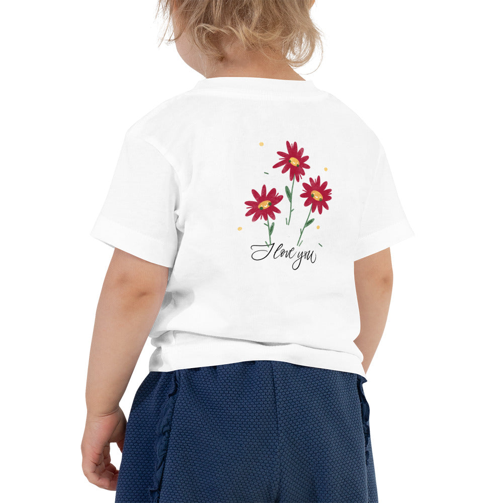 I love You - Toddler Short Sleeve Tee (back print)