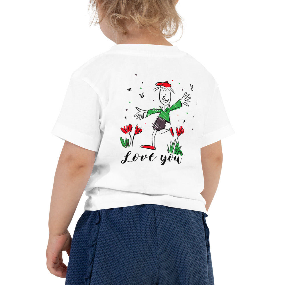 Love you - Toddler Short Sleeve Tee (back print)