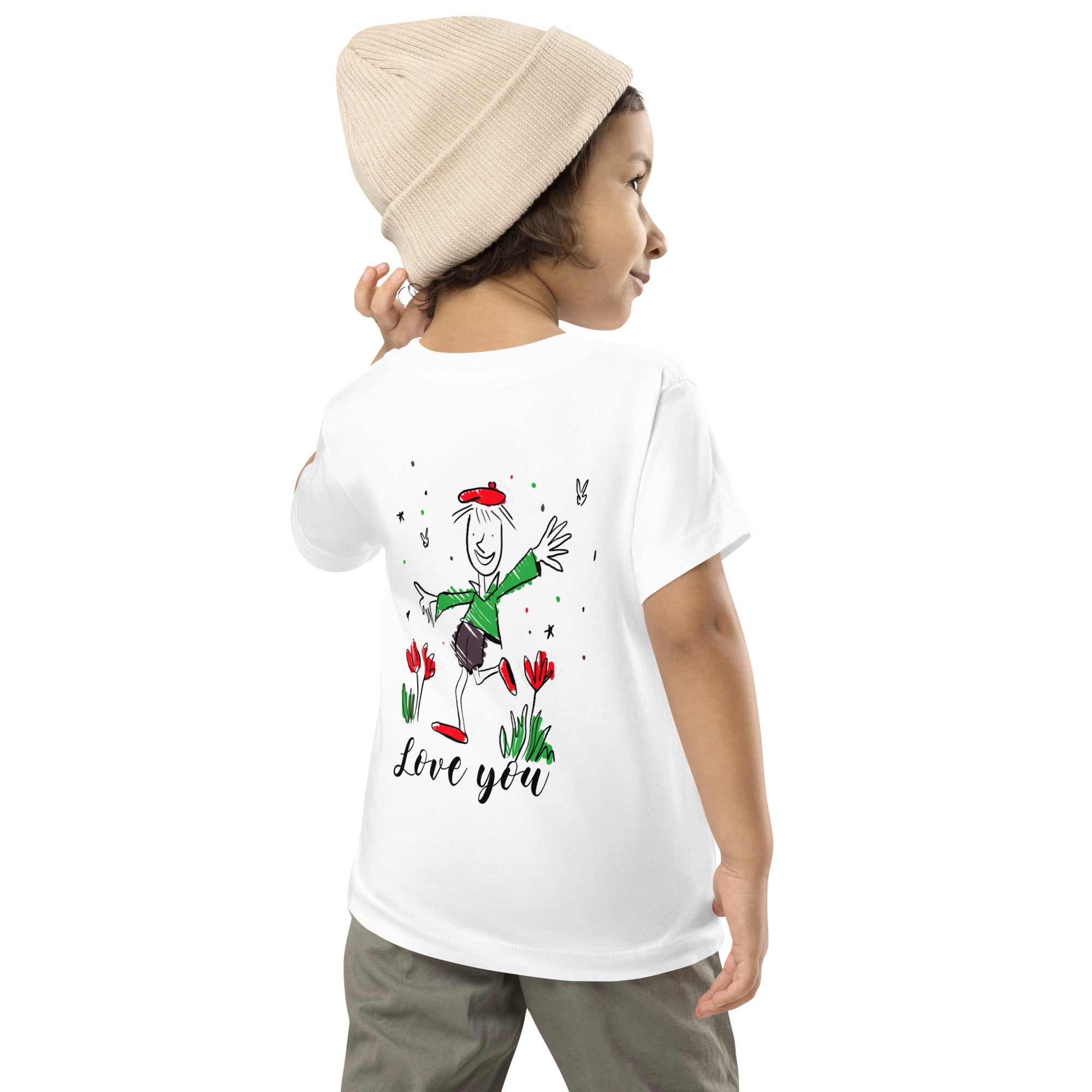 Love you - Toddler Short Sleeve Tee (back print)