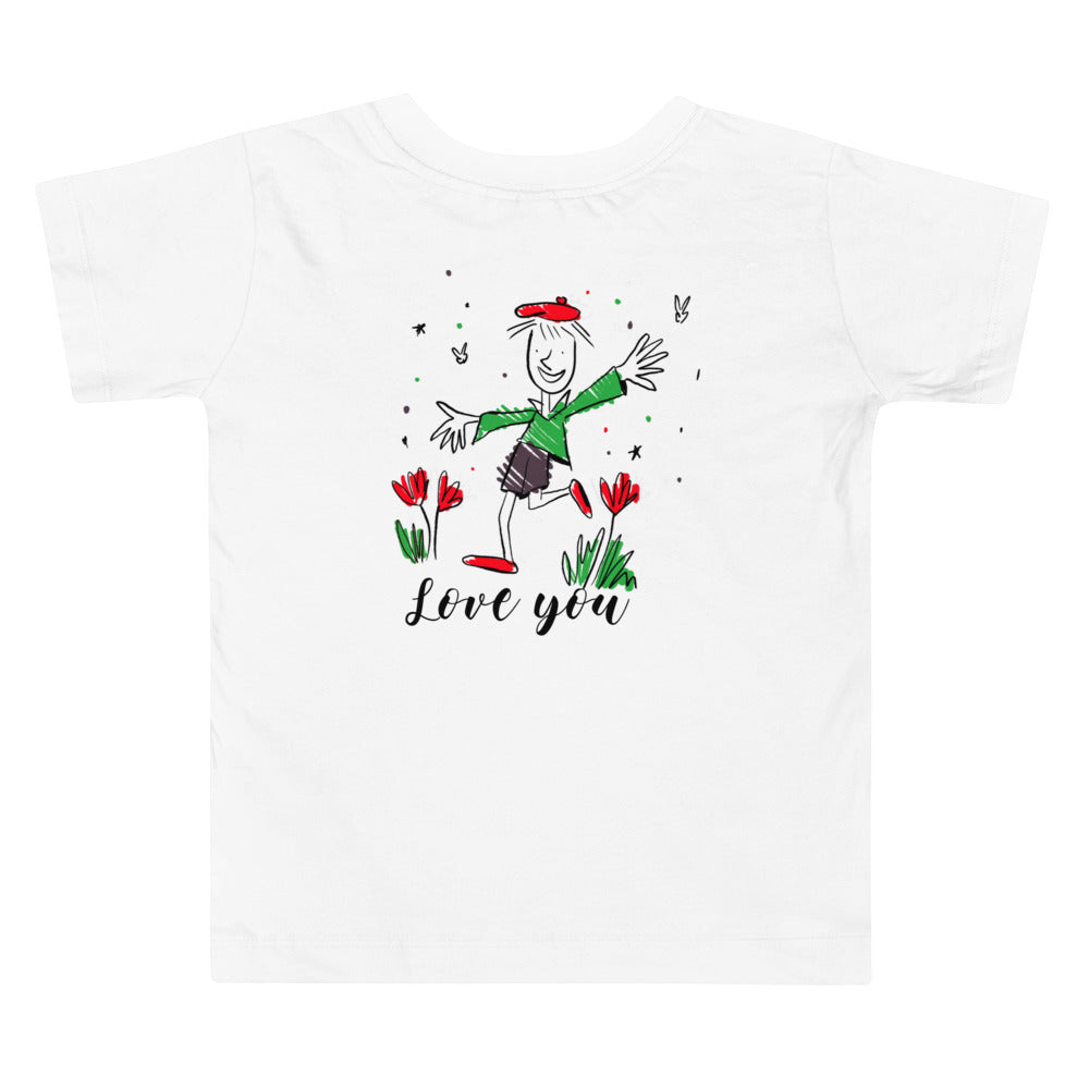 Love you - Toddler Short Sleeve Tee (back print)