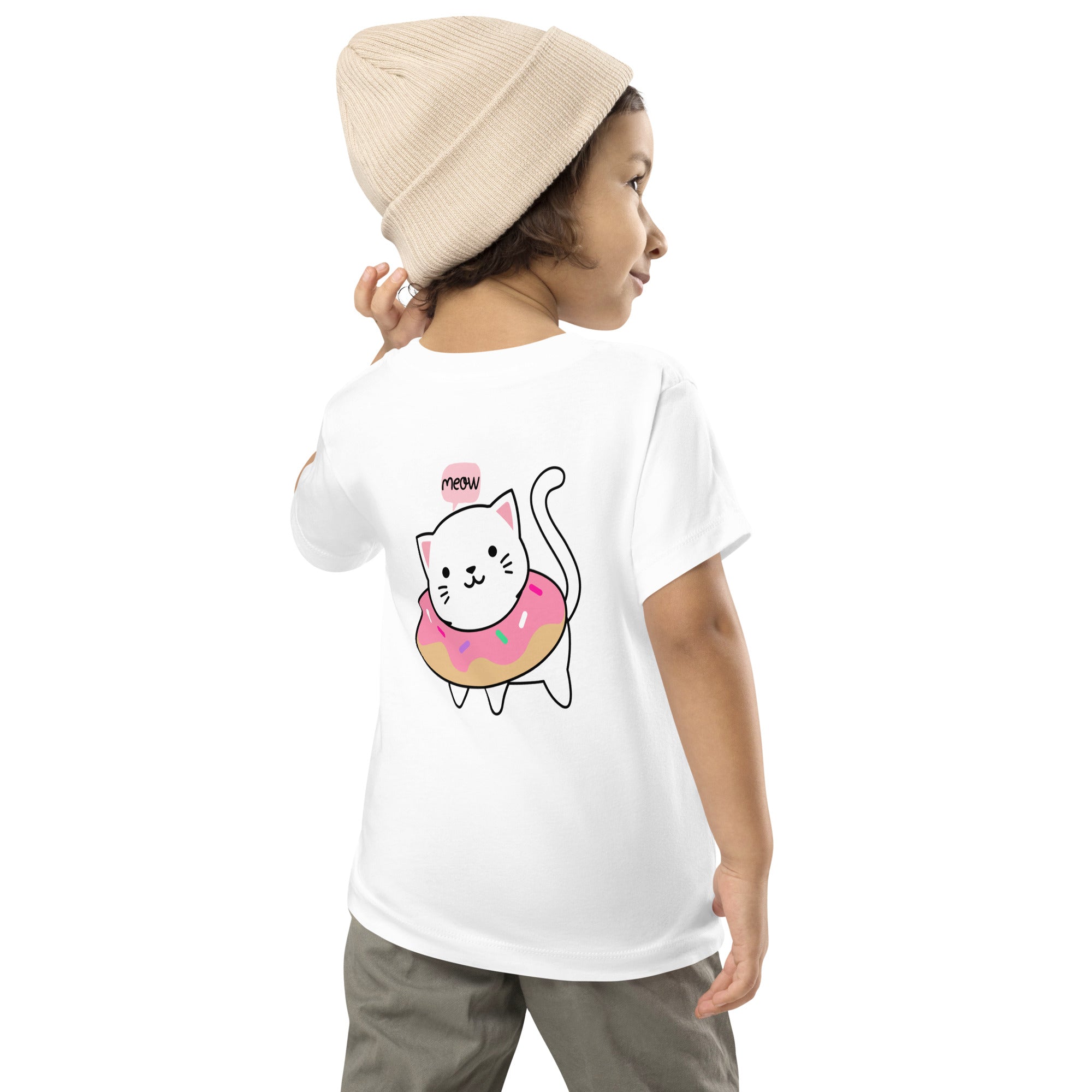 Meow V2 - Toddler Short Sleeve Tee (back print)