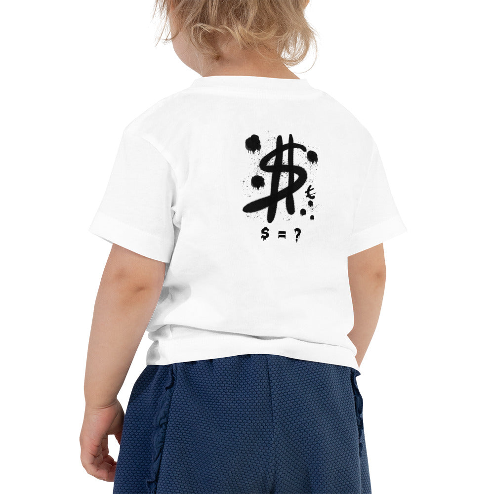 $ = ? - Toddler Short Sleeve Tee (back print)