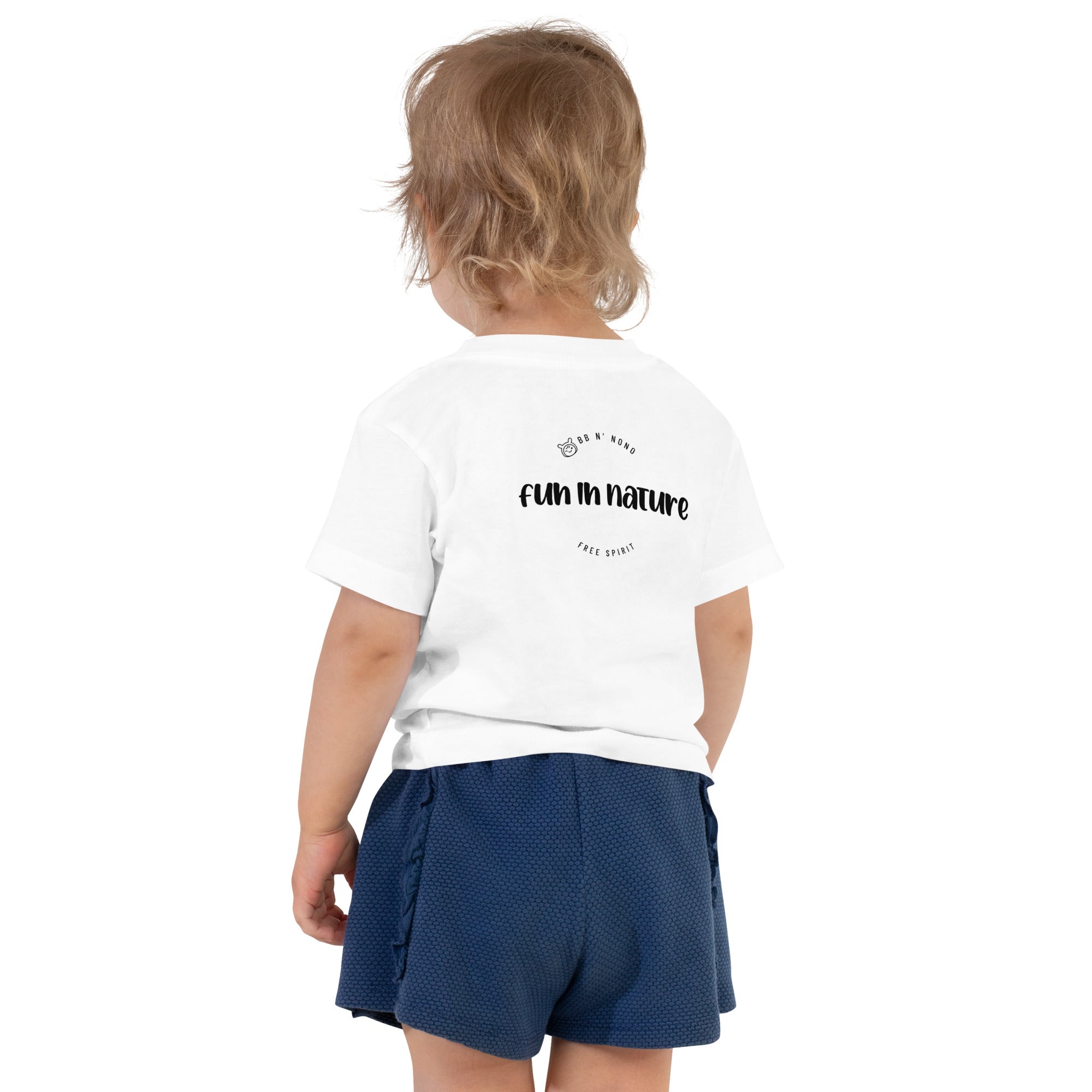 Fun in nature with logo - Toddler Short Sleeve Tee (back print)