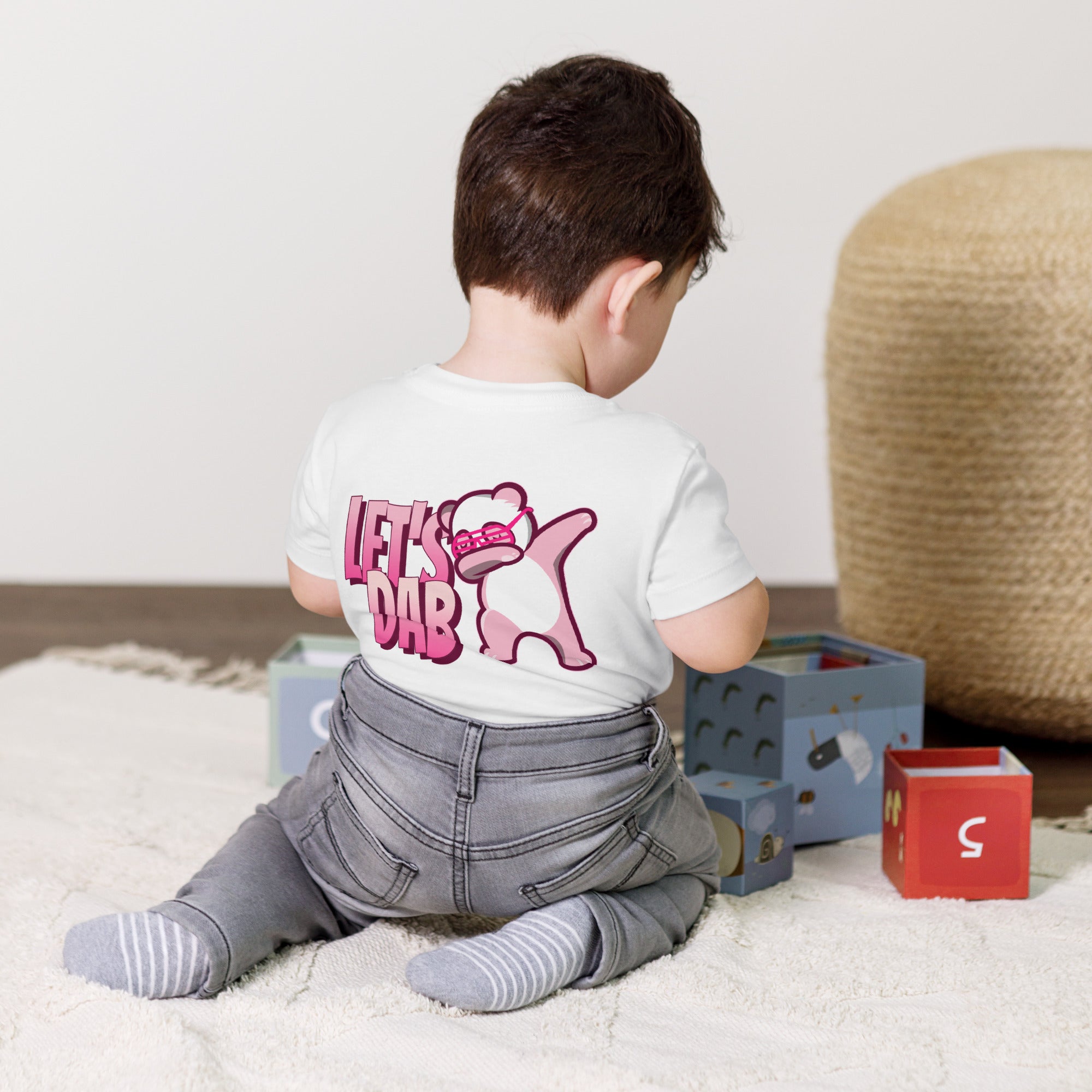 Let's dab - Toddler Short Sleeve Tee (back print)