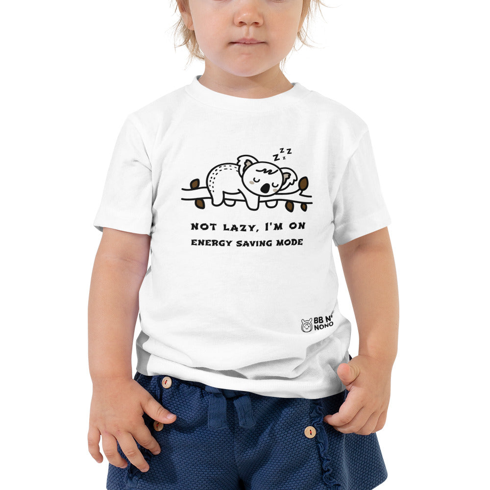 Not lazy, I'm on energy saving mode - Toddler Short Sleeve Tee