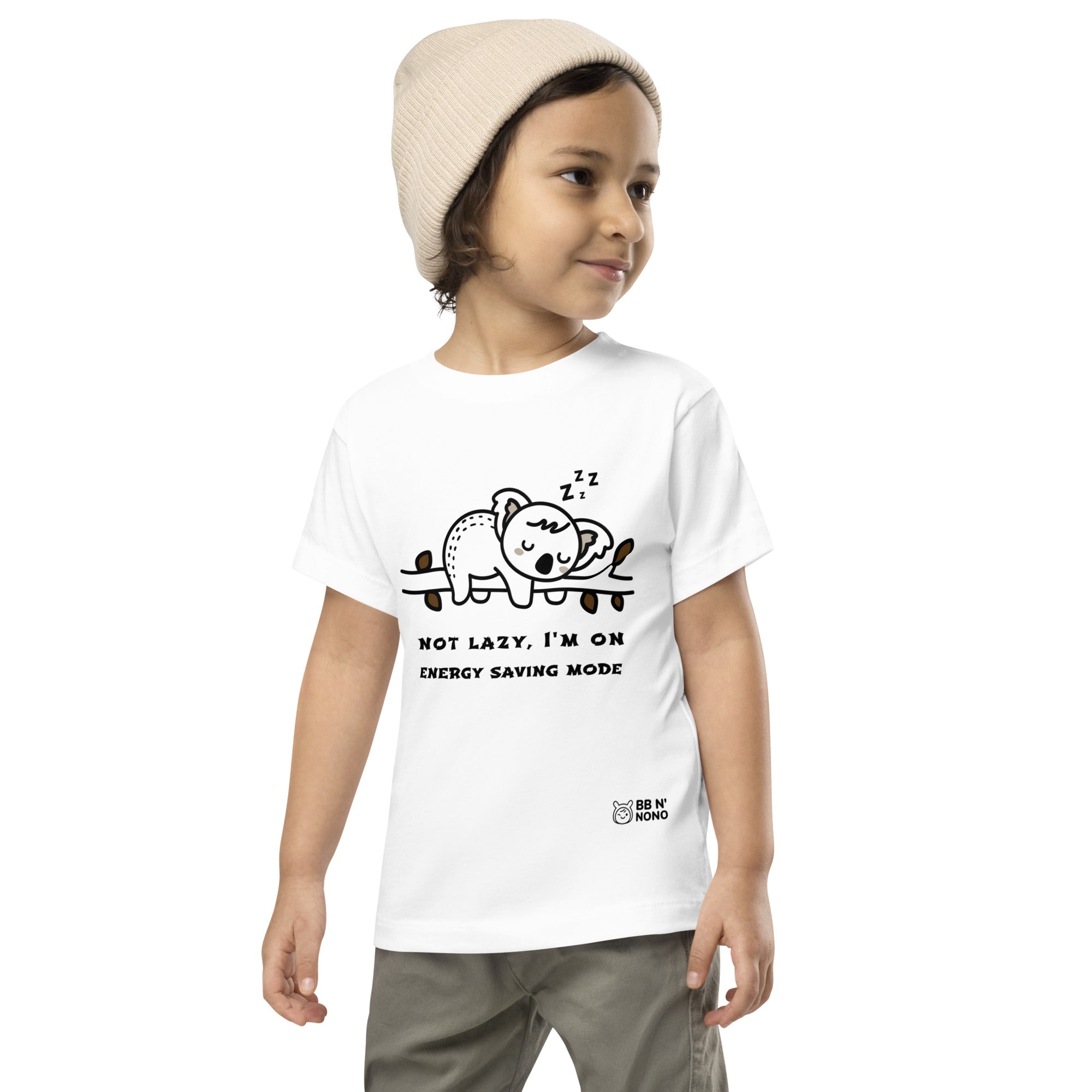 Not lazy, I'm on energy saving mode - Toddler Short Sleeve Tee