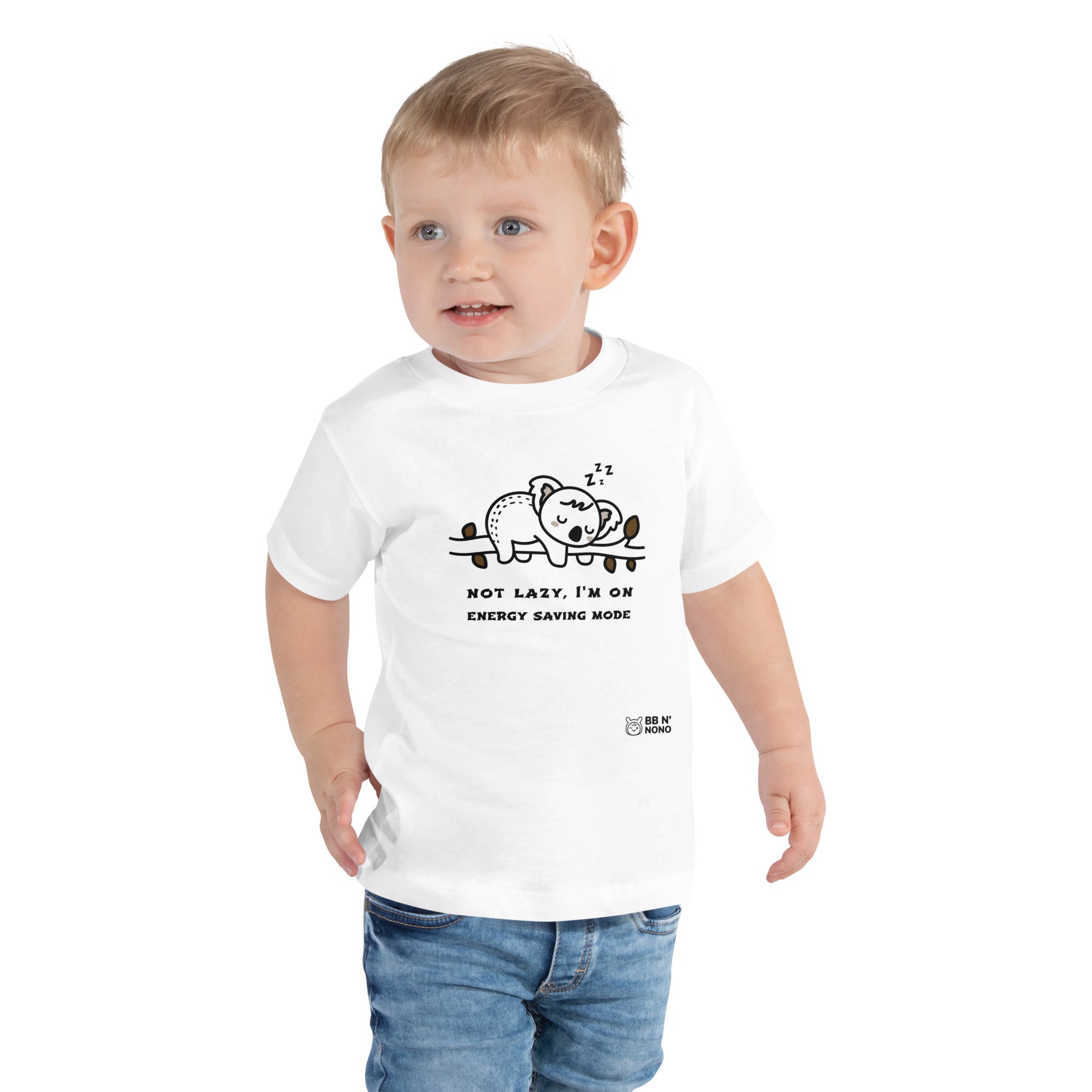 Not lazy, I'm on energy saving mode - Toddler Short Sleeve Tee